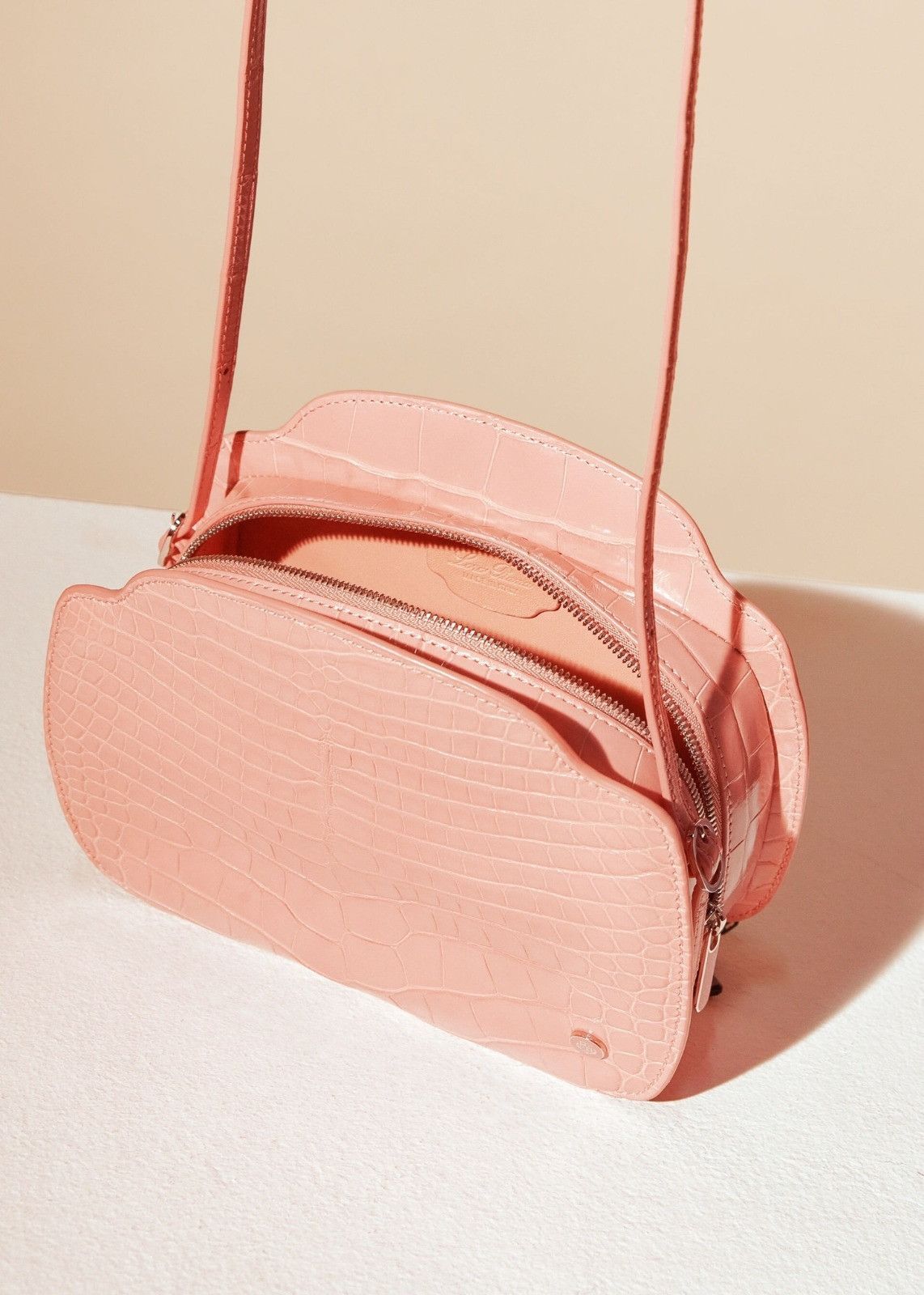 Loro Piana o1srvl11e0924 Size:/ OS Alligator Skin Crossbody Bag in Pink Size ONE SIZE - 4 Thumbnail