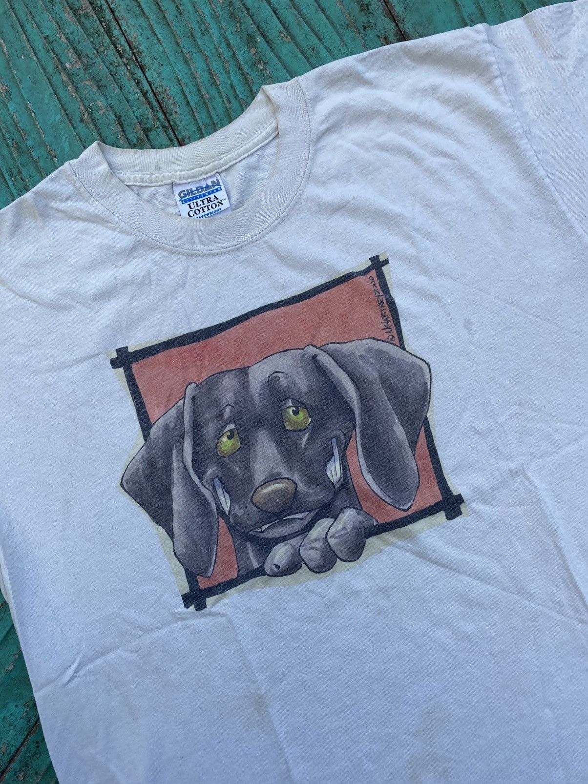 Gildan Vintage black lab duck hunting style smile 2000 Size US L / EU 52-54 / 3 - 3 Thumbnail