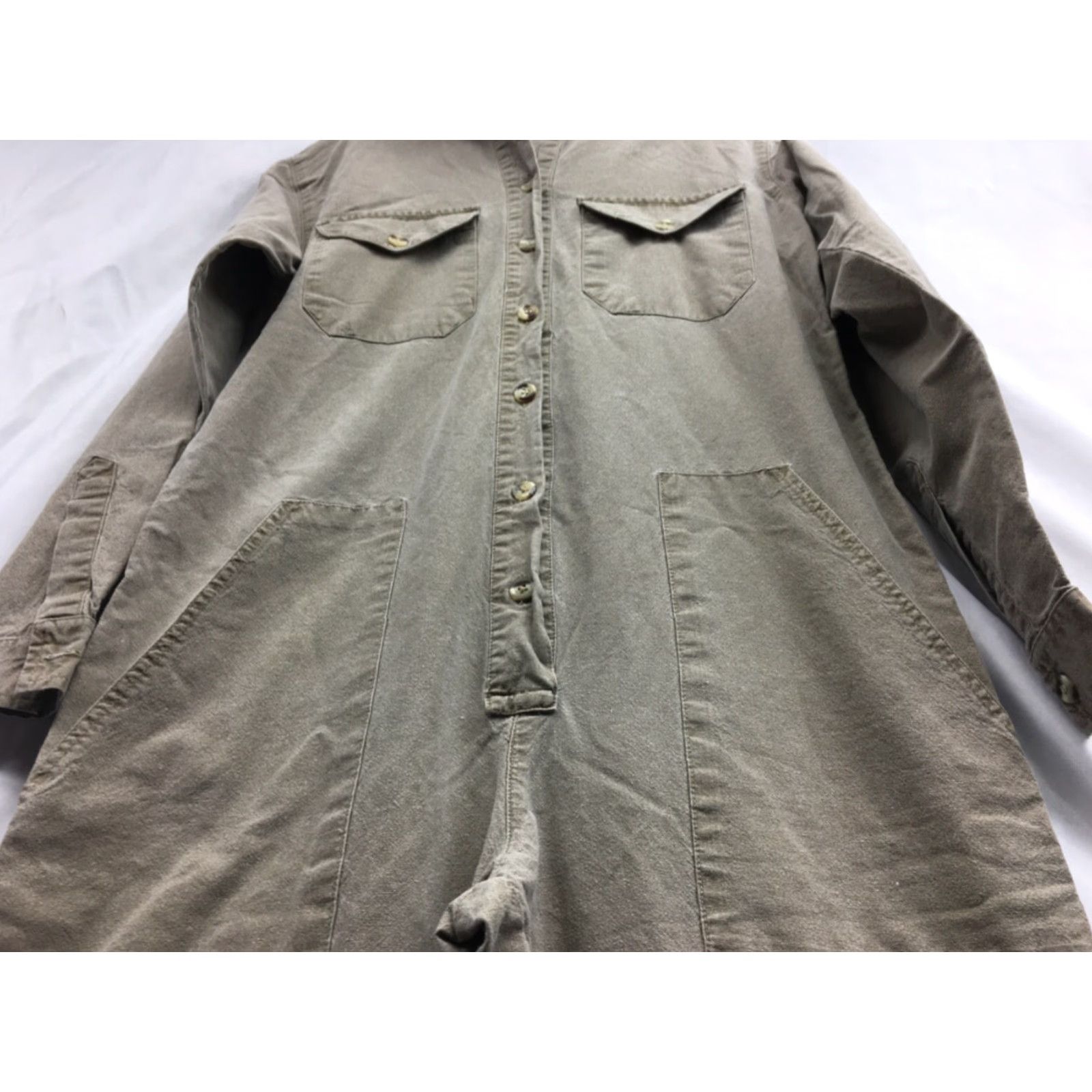 Banana Republic VINTAGE Banana Republic Jumpsuit Safari Coverall Beige Khaki Women Size S 80s Cotton Size 28" / US 6 / IT 42 - 5 Thumbnail
