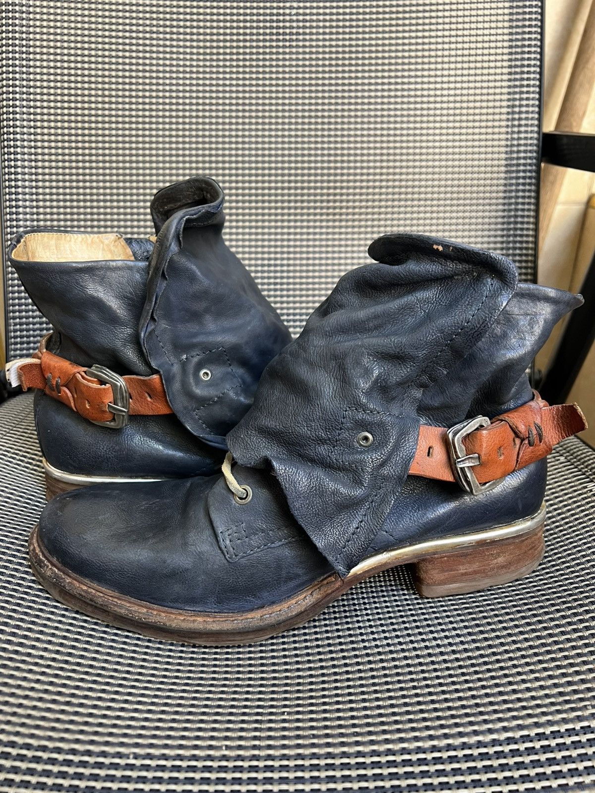 A.S.98 A.S. 98 blue leather biker boots x guidi style Size US 8 / EU 41 - 9 Thumbnail