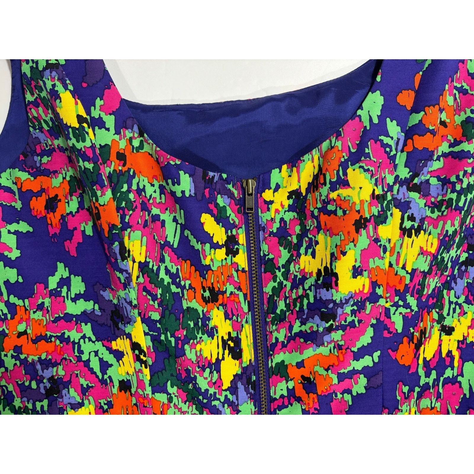 Other Shoshanna Size 8 Retro Dress Neon Design Knee Length 80s Size M / US 6-8 / IT 42-44 - 7 Thumbnail