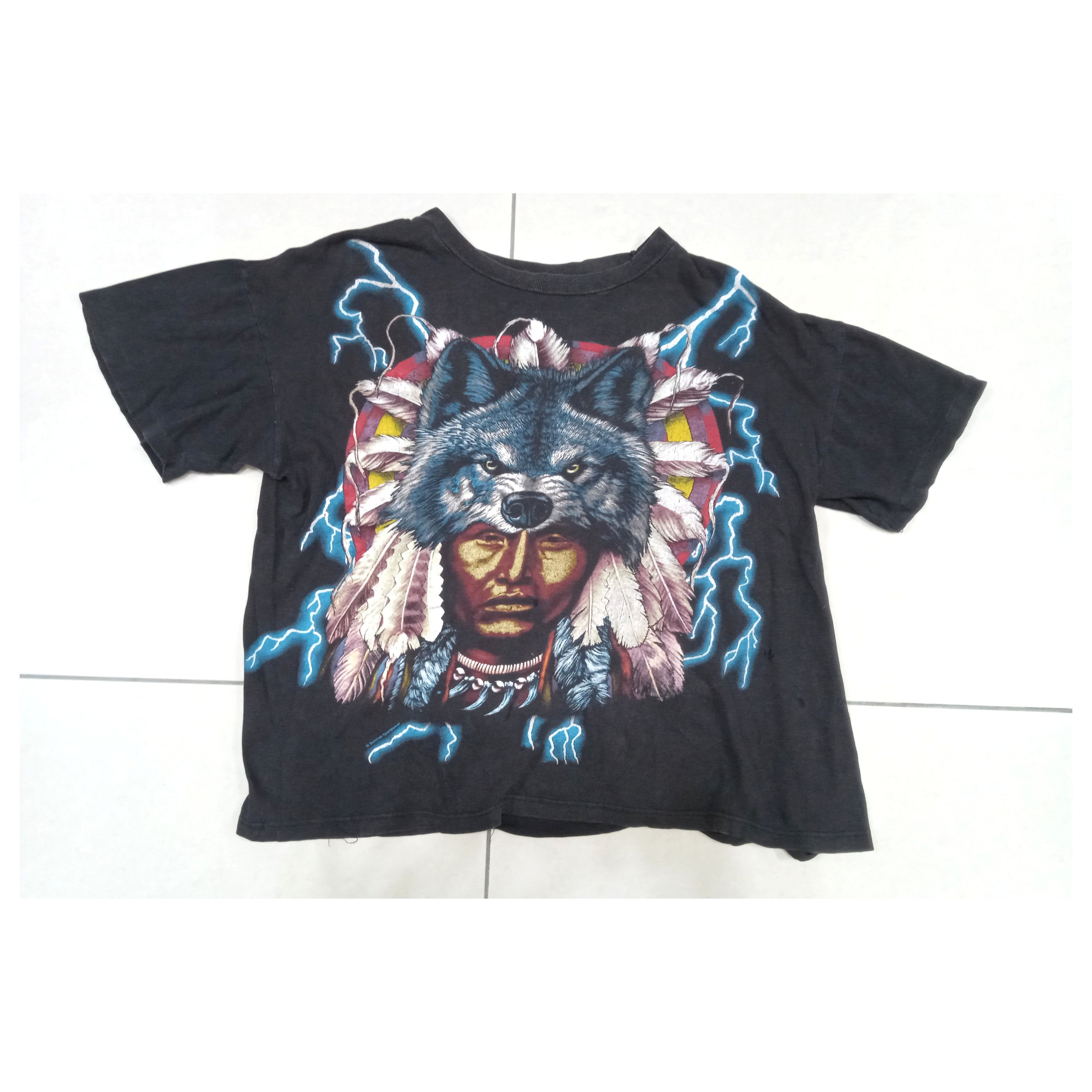Vintage Vintage 90s American Thunder Native American Shirt Size US XL / EU 56 / 4 - 1 Thumbnail