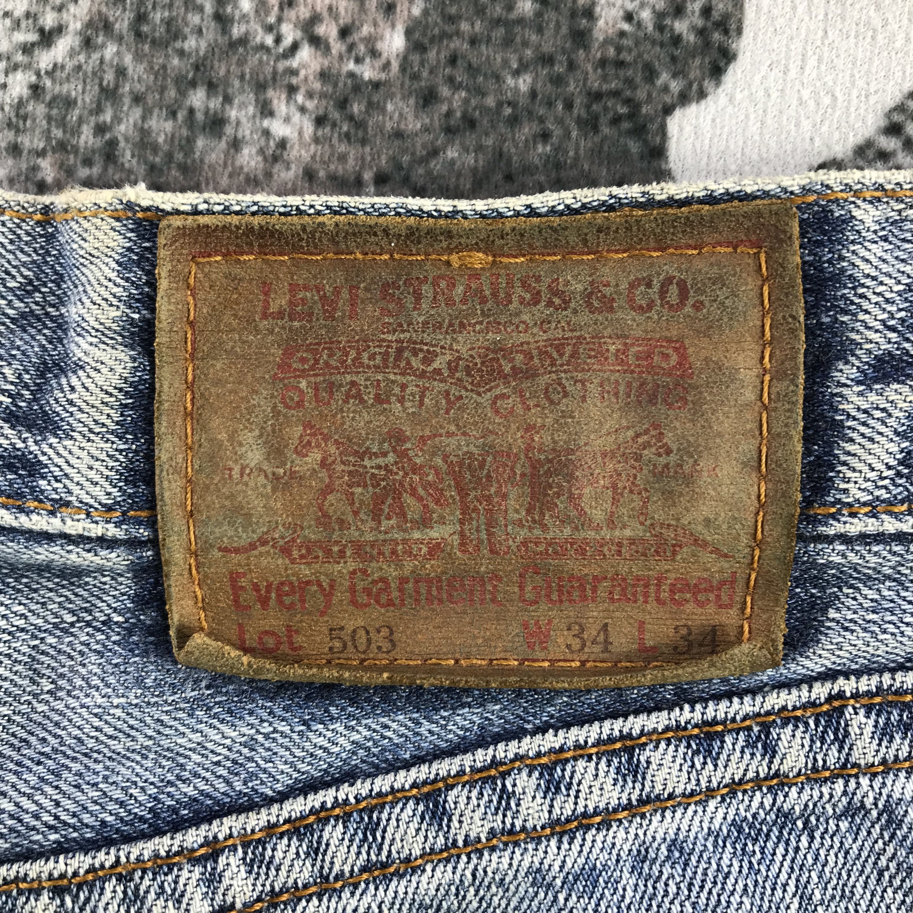 Levi's Vintage Levis 503 Jeans Dirty Wash Denim KJ3360 Size US 34 / EU 50 - 5 Thumbnail