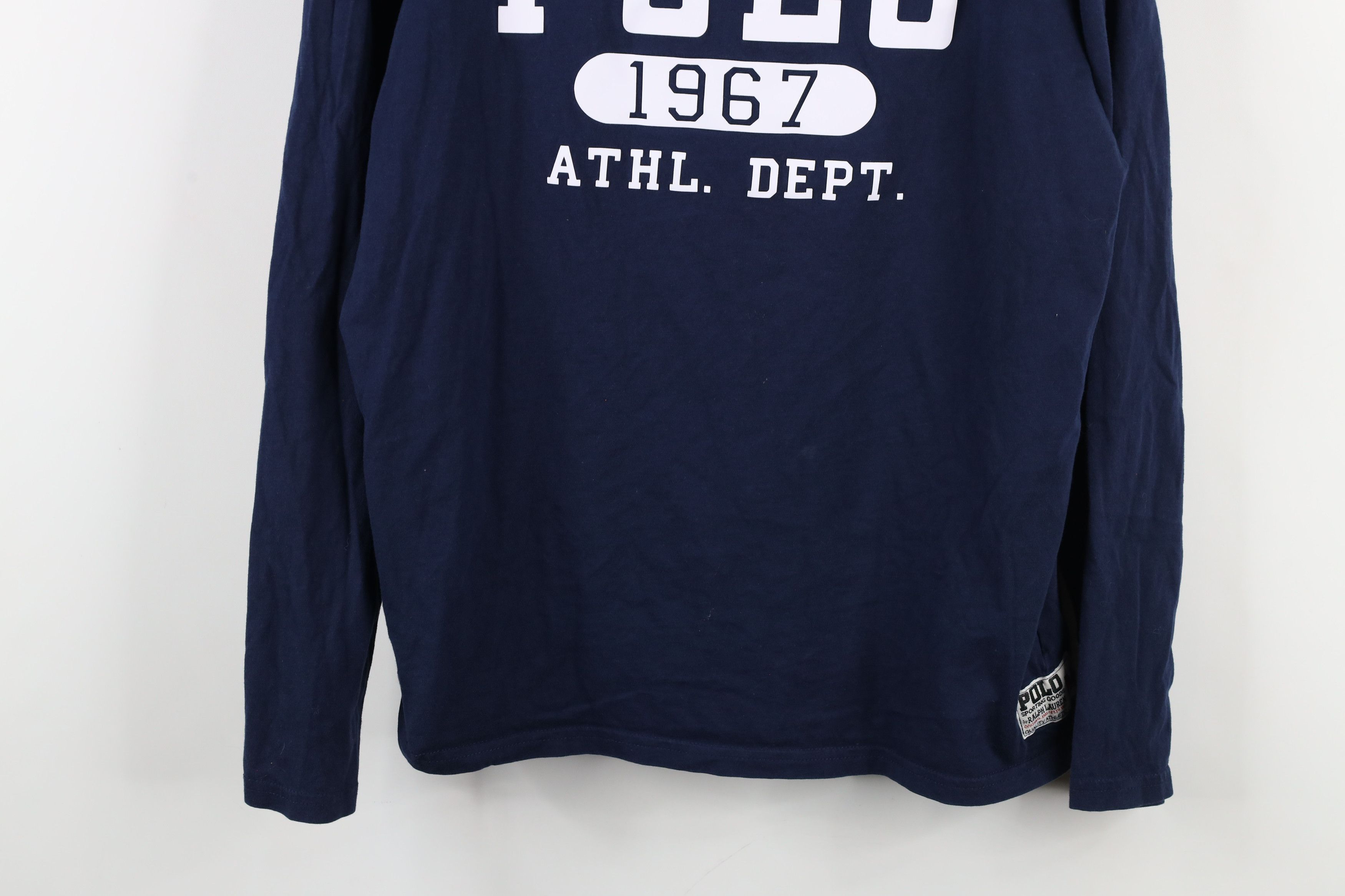 Ralph Lauren Vintage Ralph Lauren Spell Block Letter Hooded T-Shirt Blue Size US M / EU 48-50 / 2 - 3 Thumbnail