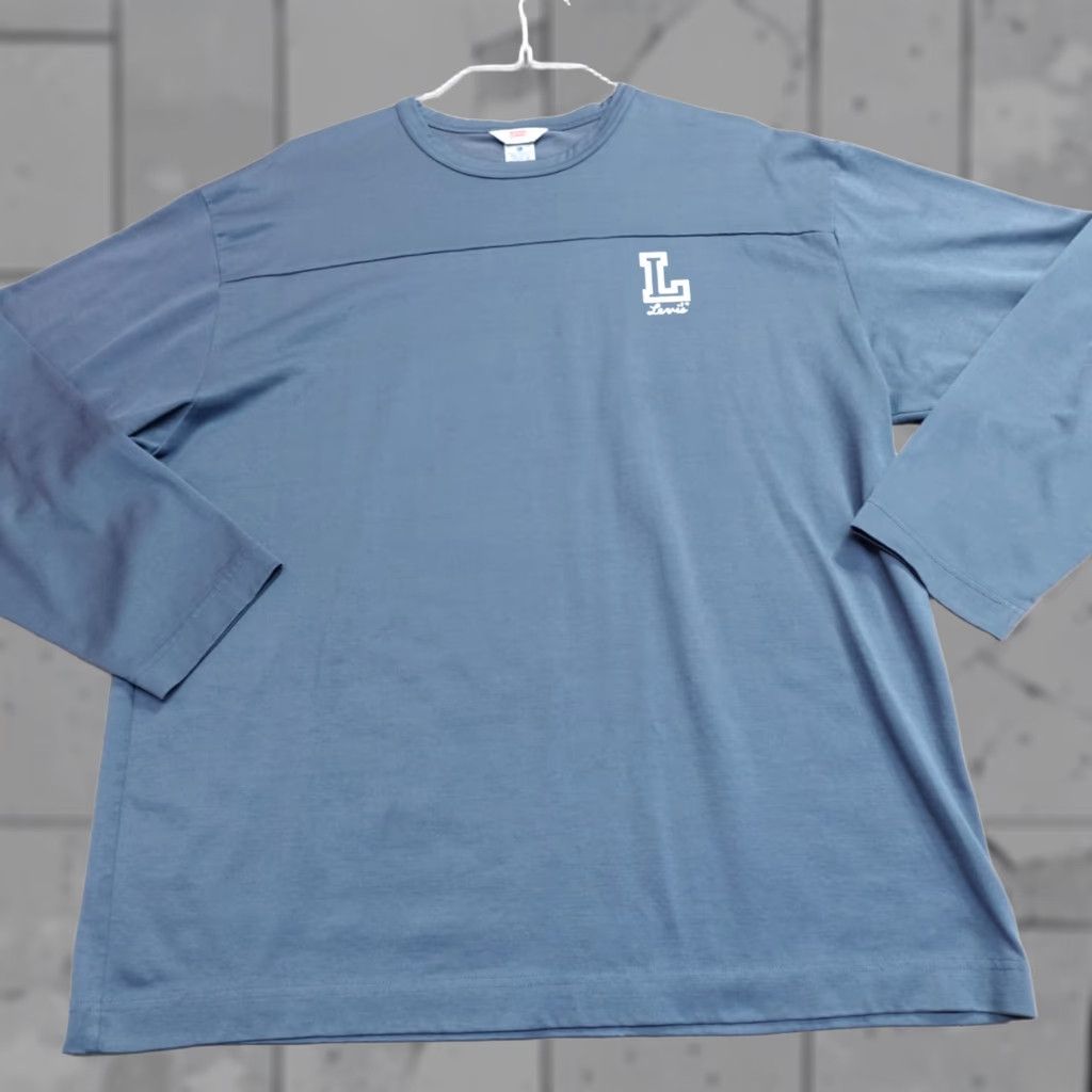 Levi's VINTAGE Levi's Sweatshirt Men L Blue Double Sided Satin Made in USA Size US L / EU 52-54 / 3 - 1 Thumbnail