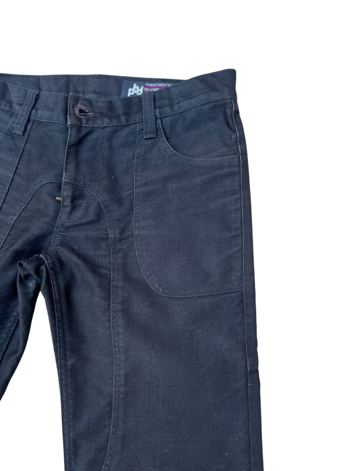 Japanese Brand Phenomenon Japan Fade Black Moleskin Cotton Flare Pant Size US 30 / EU 46 - 10 Thumbnail