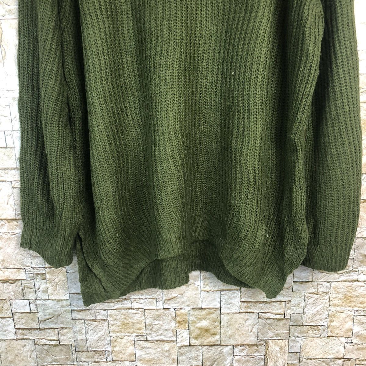 Homespun Knitwear × Japanese Brand × Vintage Spinns Green plain vintage Knitwear #A770 Size US M / EU 48-50 / 2 - 6 Thumbnail