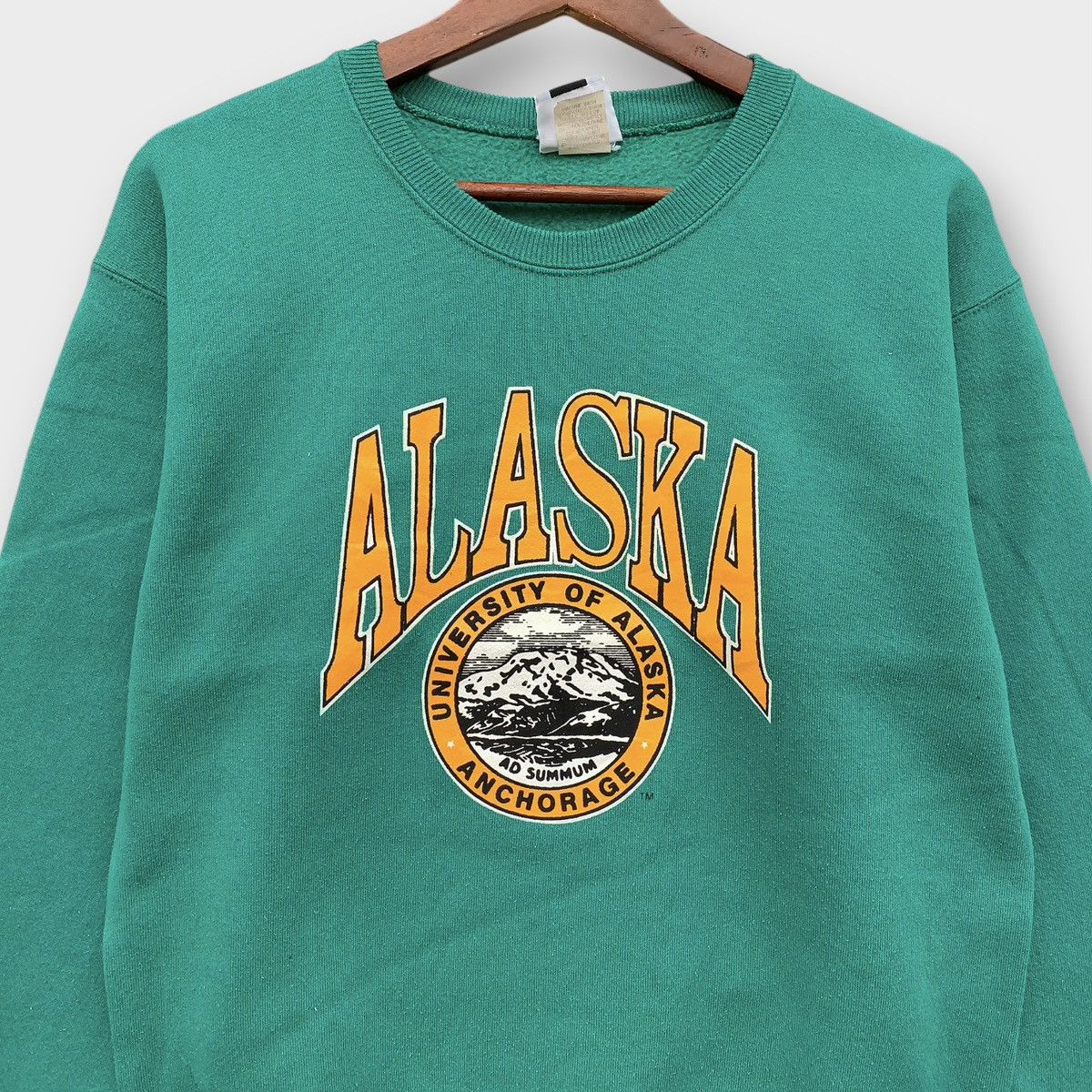 Lee × Vintage Vintage 90s Lee University Of Alaska Sweatshirt Size S / US 4 / IT 40 - 4 Thumbnail