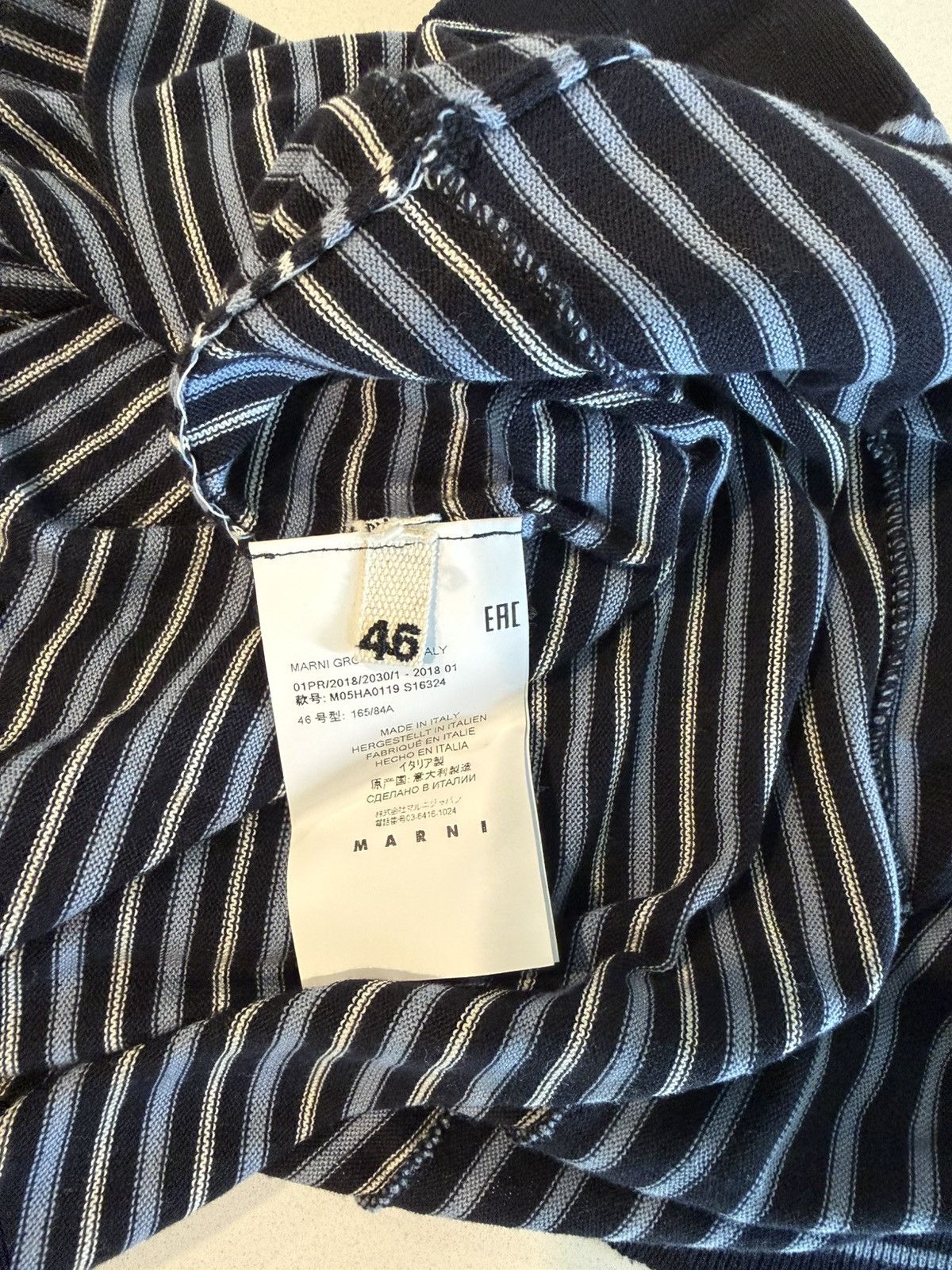 Marni Marni Striped Crew Neck Sweater Size US S / EU 44-46 / 1 - 5 Thumbnail