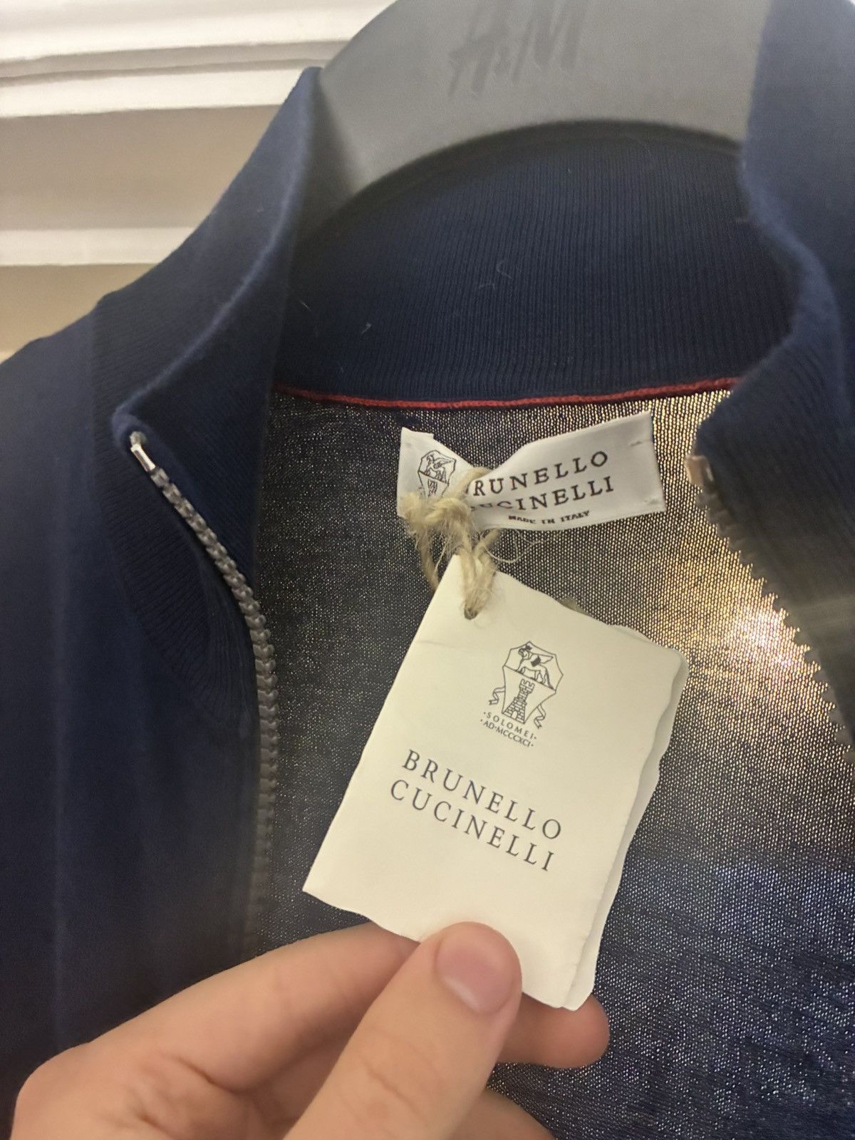 Brunello Cucinelli Brunello Cucinelli cotton blue cardigan size 50/medium Size US M / EU 48-50 / 2 - 2 Thumbnail