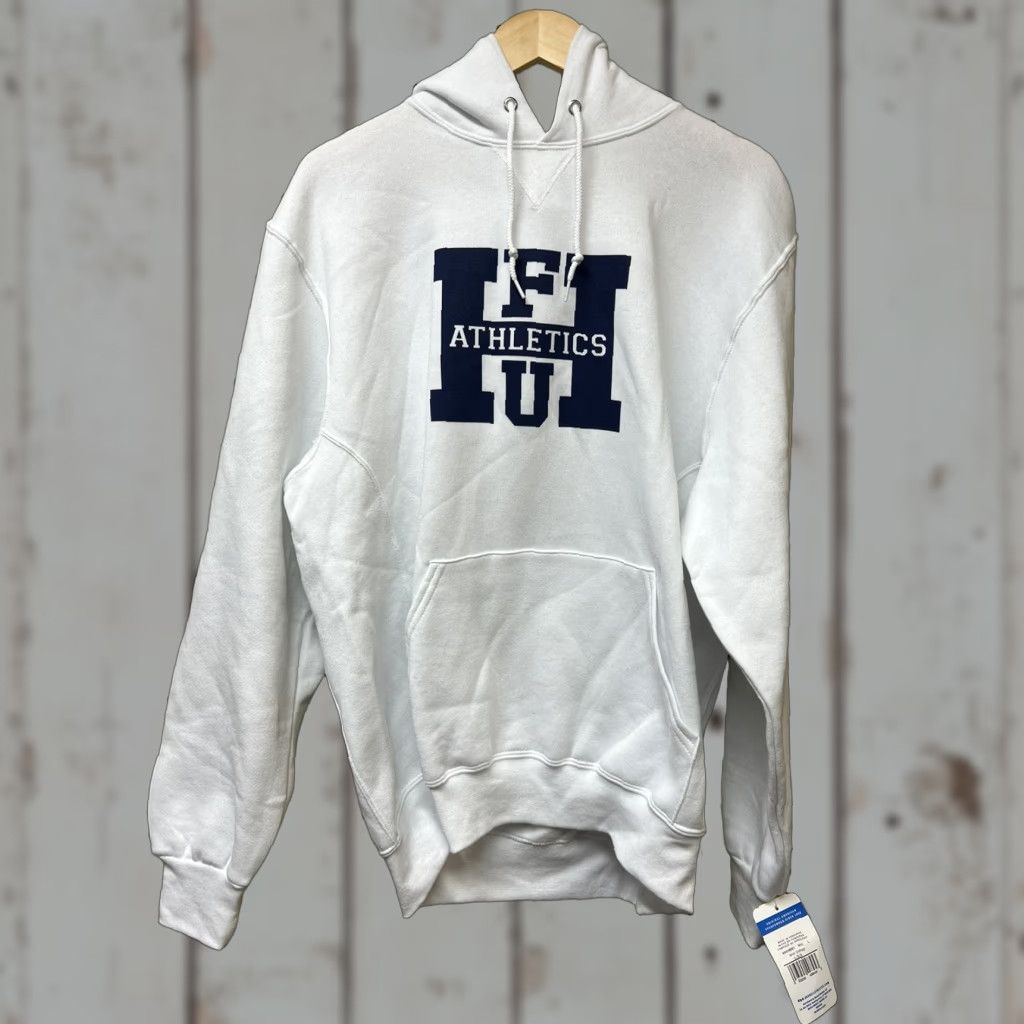 Vintage **Russell White Hoodie Sweatshirt L Pullover** User: Russell White Hoodie Sweatshirt L Pullover Size US L / EU 52-54 / 3 - 1 Thumbnail