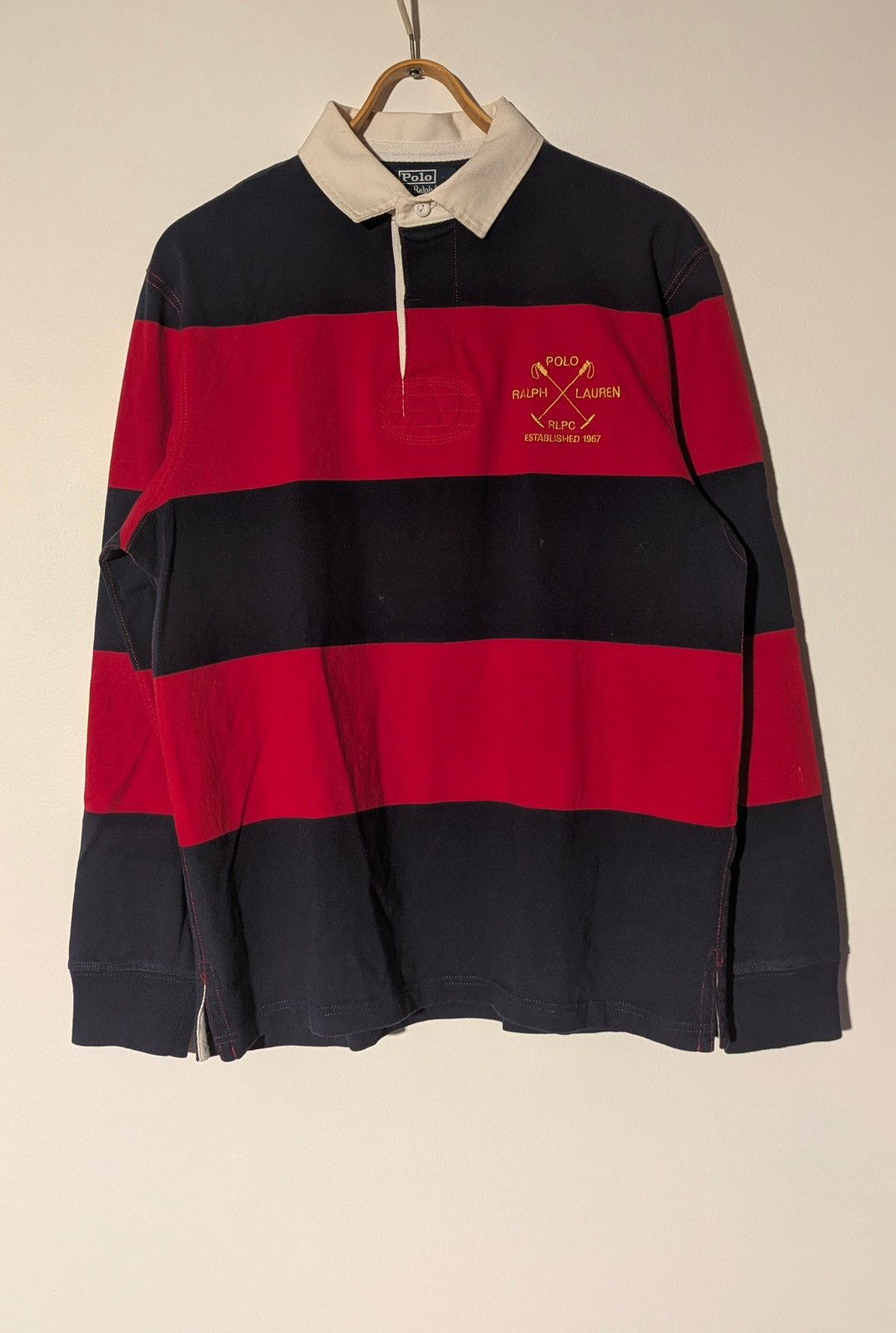 Polo Ralph Lauren 🏉 Polo Ralph Lauren Rugby Shirt – Red / Navy (Size L) Size US L / EU 52-54 / 3 - 1 Thumbnail