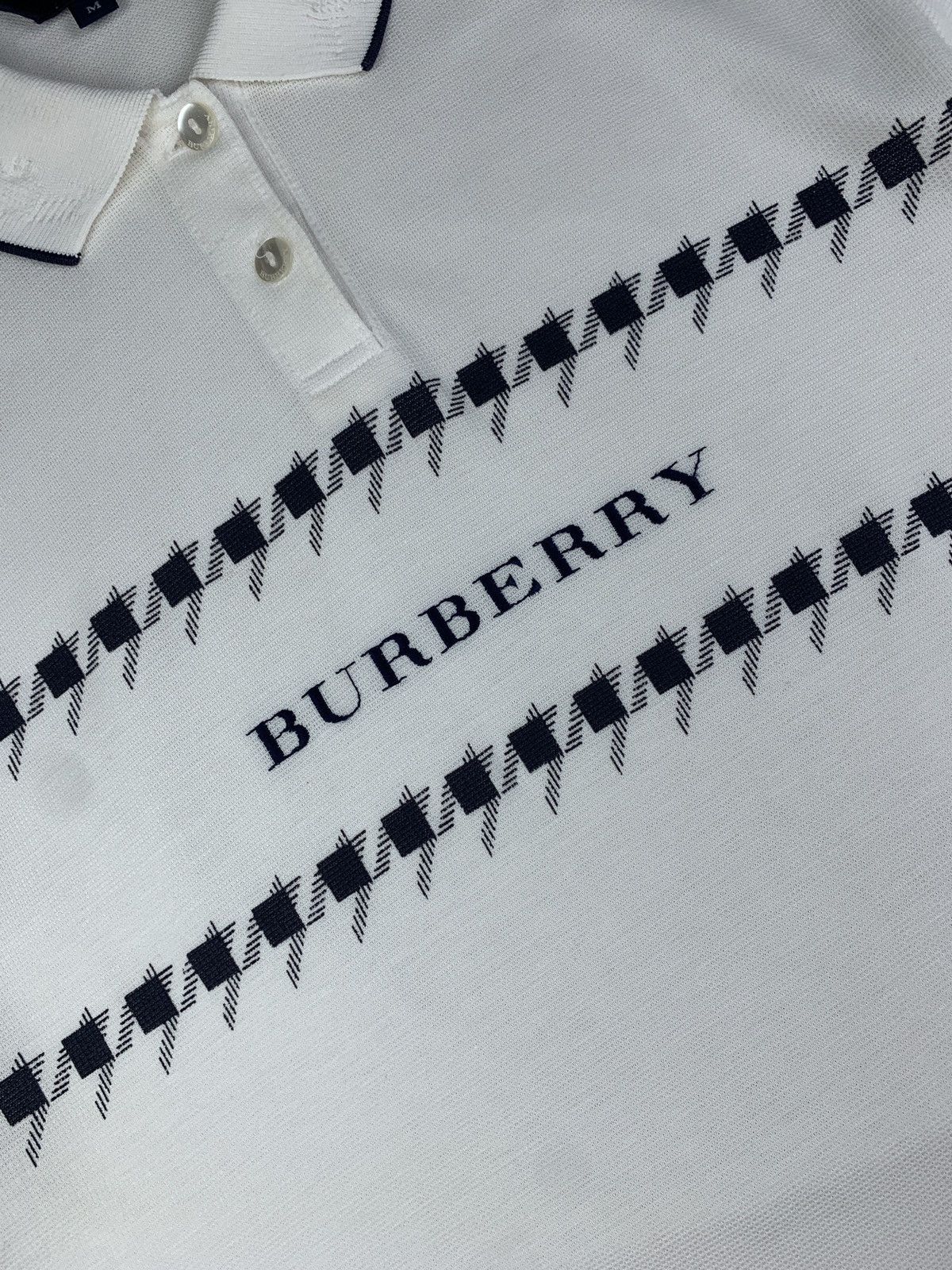 Burberry Burberry Golf England White Spell Out Longsleeve Polo Shirt Size M / US 6-8 / IT 42-44 - 4 Thumbnail