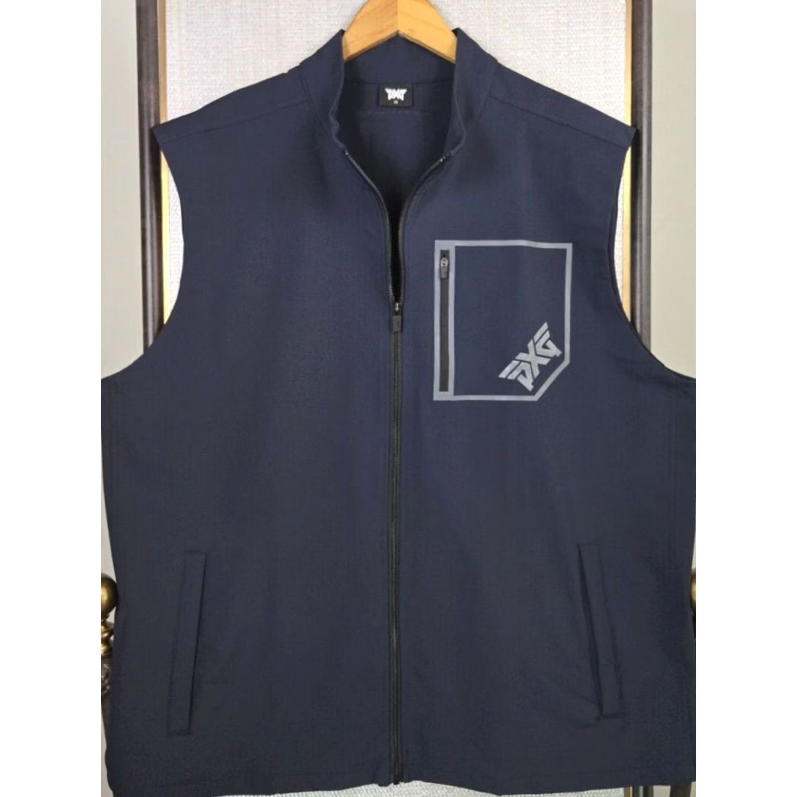 Vintage PXG Mens Size 2XL Canvassed Nylon Full Zip Vest Navy Blue Golf Sleeveless Size US XXL / EU 58 / 5 - 5 Thumbnail
