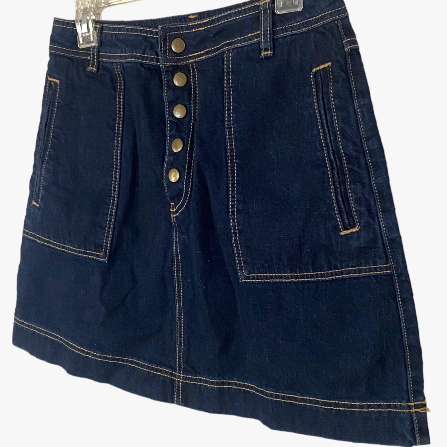 Free People **Free People Blue Denim High Waisted Mini Skirt Women's Size 28** User: **Free People Blue Denim High-Waisted Mini Skirt Size 28** Size 28" / US 6 / IT 42 - 2 Thumbnail