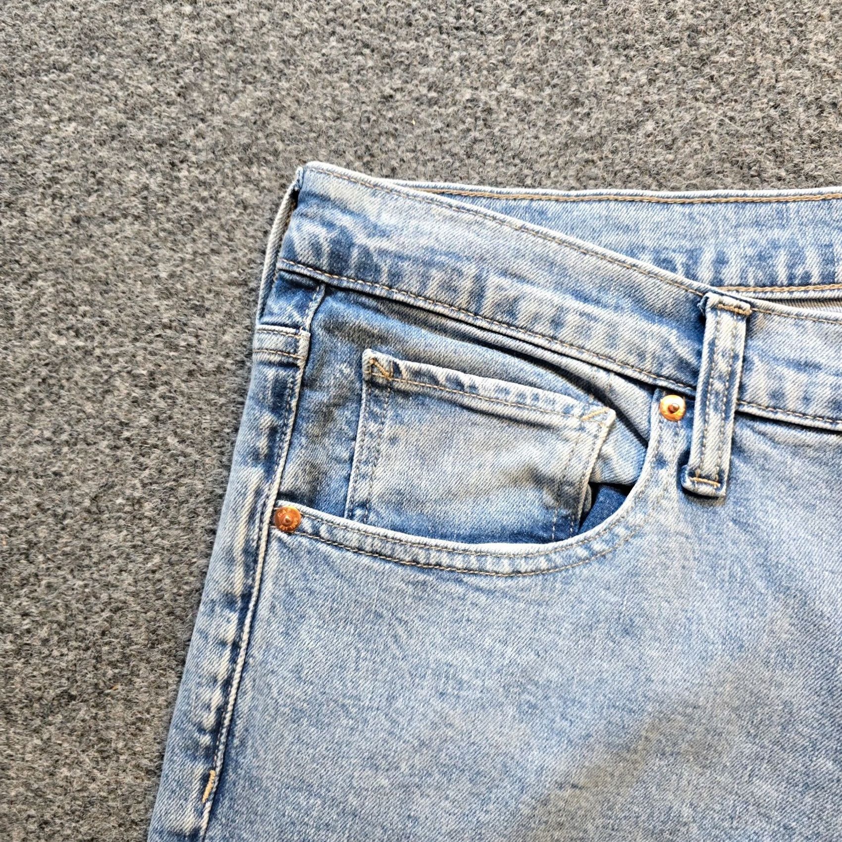 Gap GAP Jeans Women Size 18 Blue Low Rise Straight Crop Distressed Light Wash Casual Jeans - 5-Pocket Denim Inseam 27 in Size 40" / US 18 - 3 Thumbnail