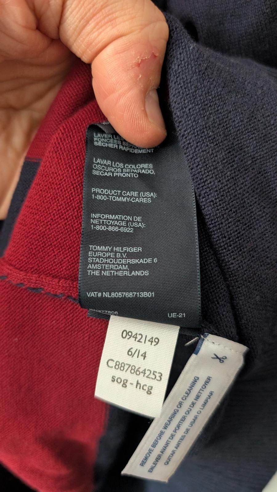 Tommy Hilfiger Tommy Hilfiger Men’s V-Neck Sweater Navy Stripe Size XXL Size US XXL / EU 58 / 5 - 9 Thumbnail