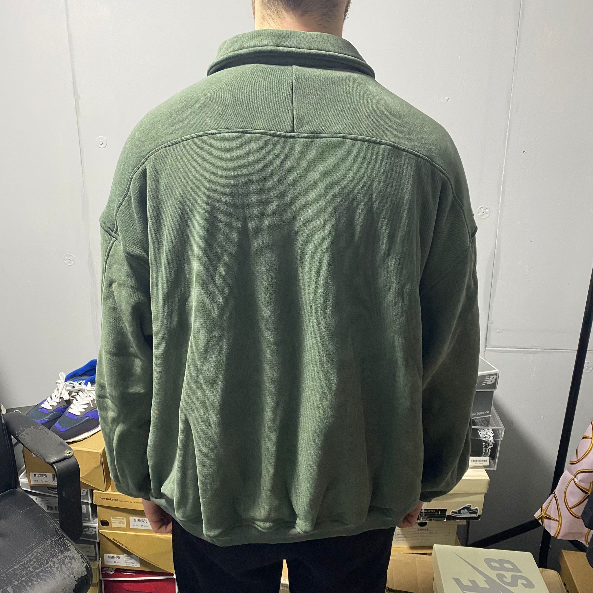 Alexander Wang Green Half Zip Glitter Logo Polo Sweatshirt Size M / US 6-8 / IT 42-44 - 7 Thumbnail