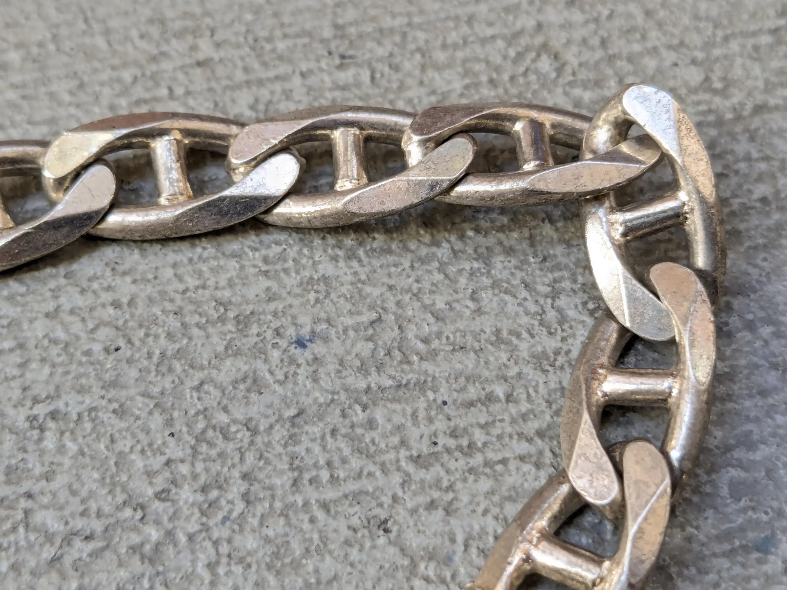 Other Vintage Sterling Silver Mariner Bracelet Chunky Biker Punk Size ONE SIZE - 12 Thumbnail