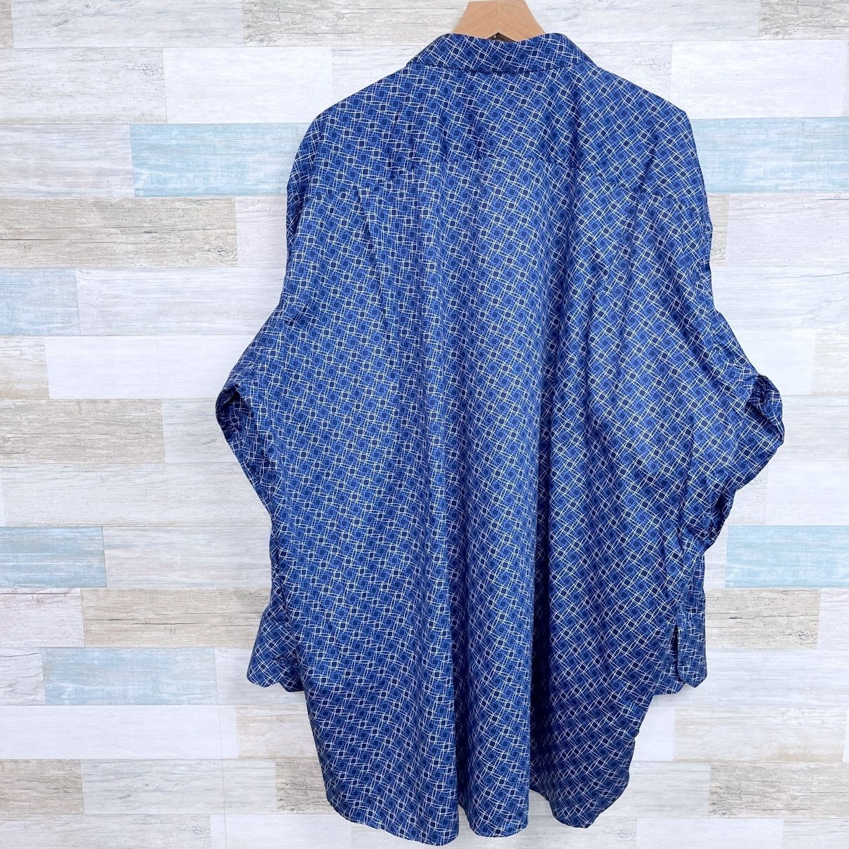 Other GARNET Los Angeles Luxury Long Sleeve Shirt Blue Mens 4XB Size US XXL / EU 58 / 5 - 3 Thumbnail