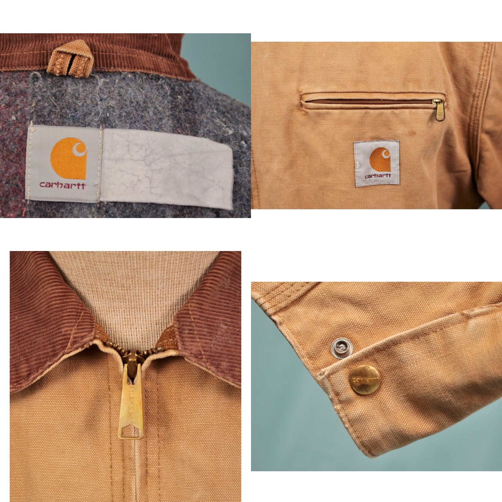 Carhartt Vintage Carhartt Work Jacket Beige Canvas 1990s 90s Interstellar Detroit Blanket Lined Men’s L Size Mens Size US L / EU 52-54 / 3 - 8 Thumbnail