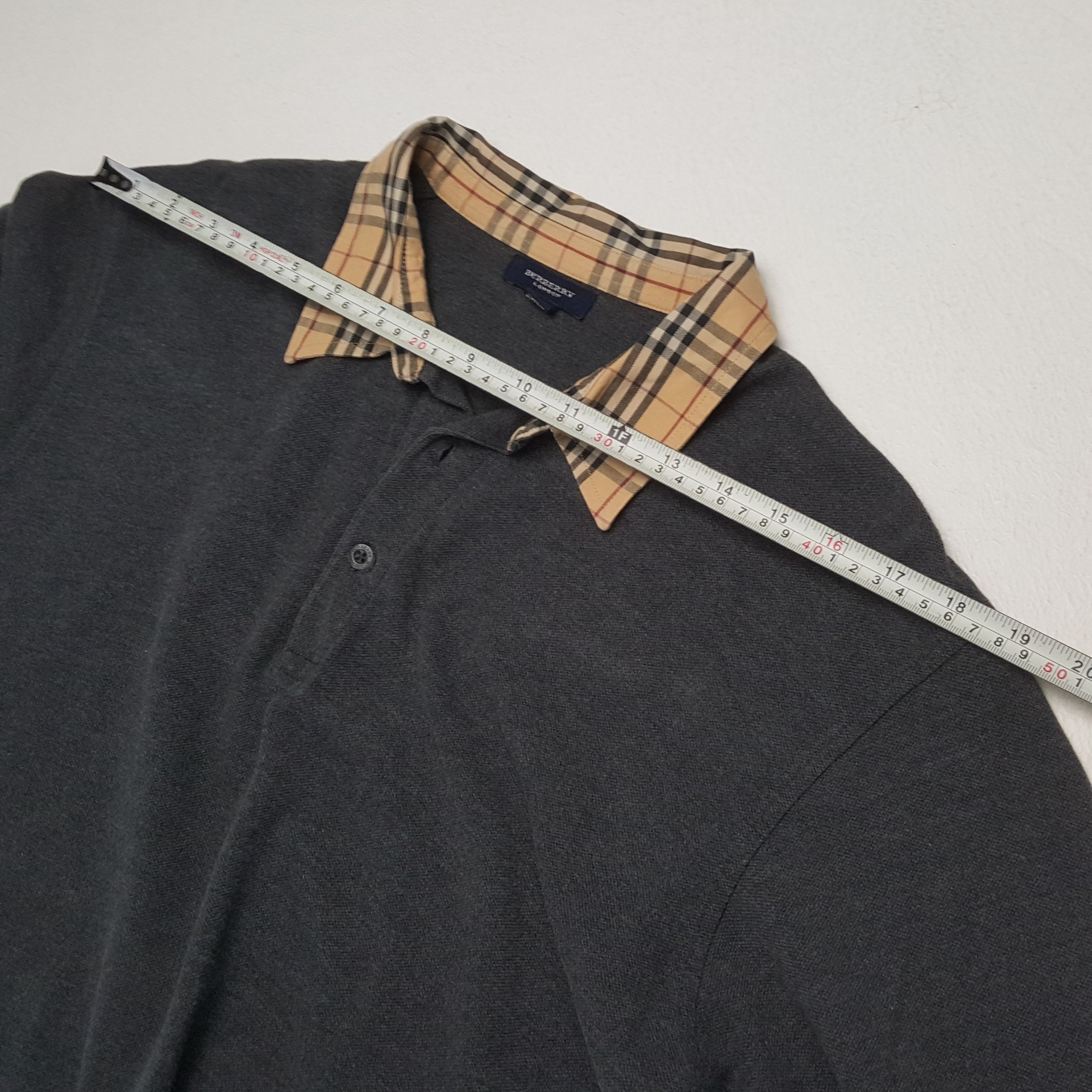 Burberry × Vintage BURBERRY LONDON Fashion Style Long Sleeve Polos Size US L / EU 52-54 / 3 - 4 Thumbnail