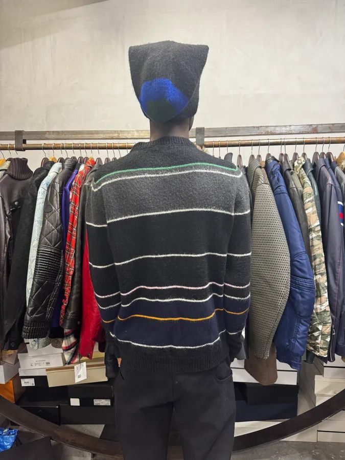 Raf Simons AW2013 Raf Simons Stripped Wool Black Sweater Size US S / EU 44-46 / 1 - 6 Thumbnail