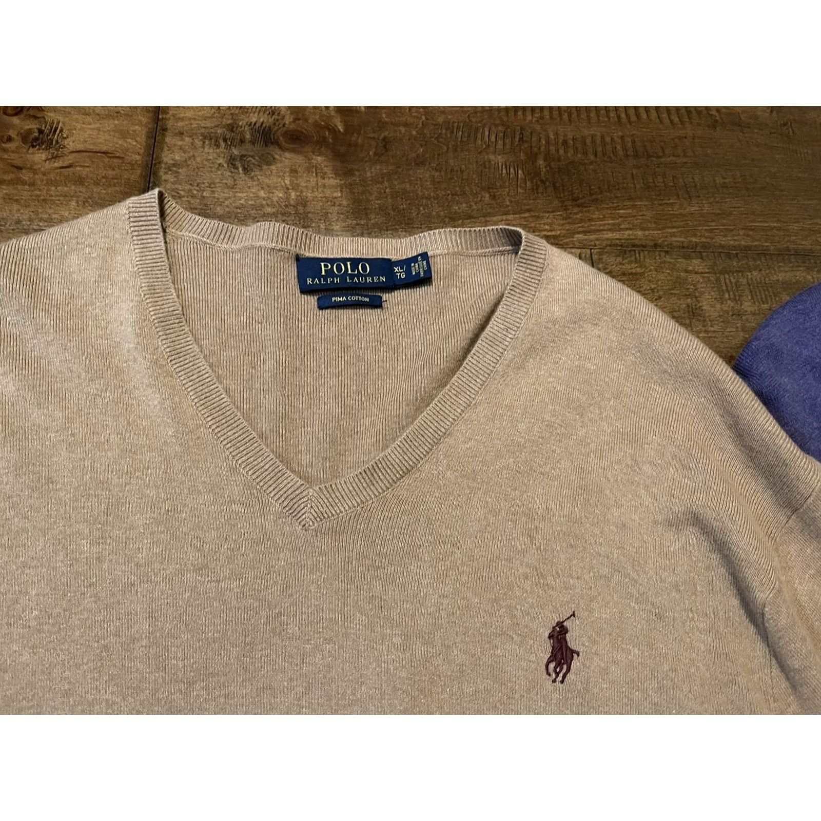 Polo Ralph Lauren x2 Polo Ralph Lauren Pima Cotton V-Neck Pullover Sweaters Mens XLarge XL Multicolor Size US XL / EU 56 / 4 - 3 Thumbnail