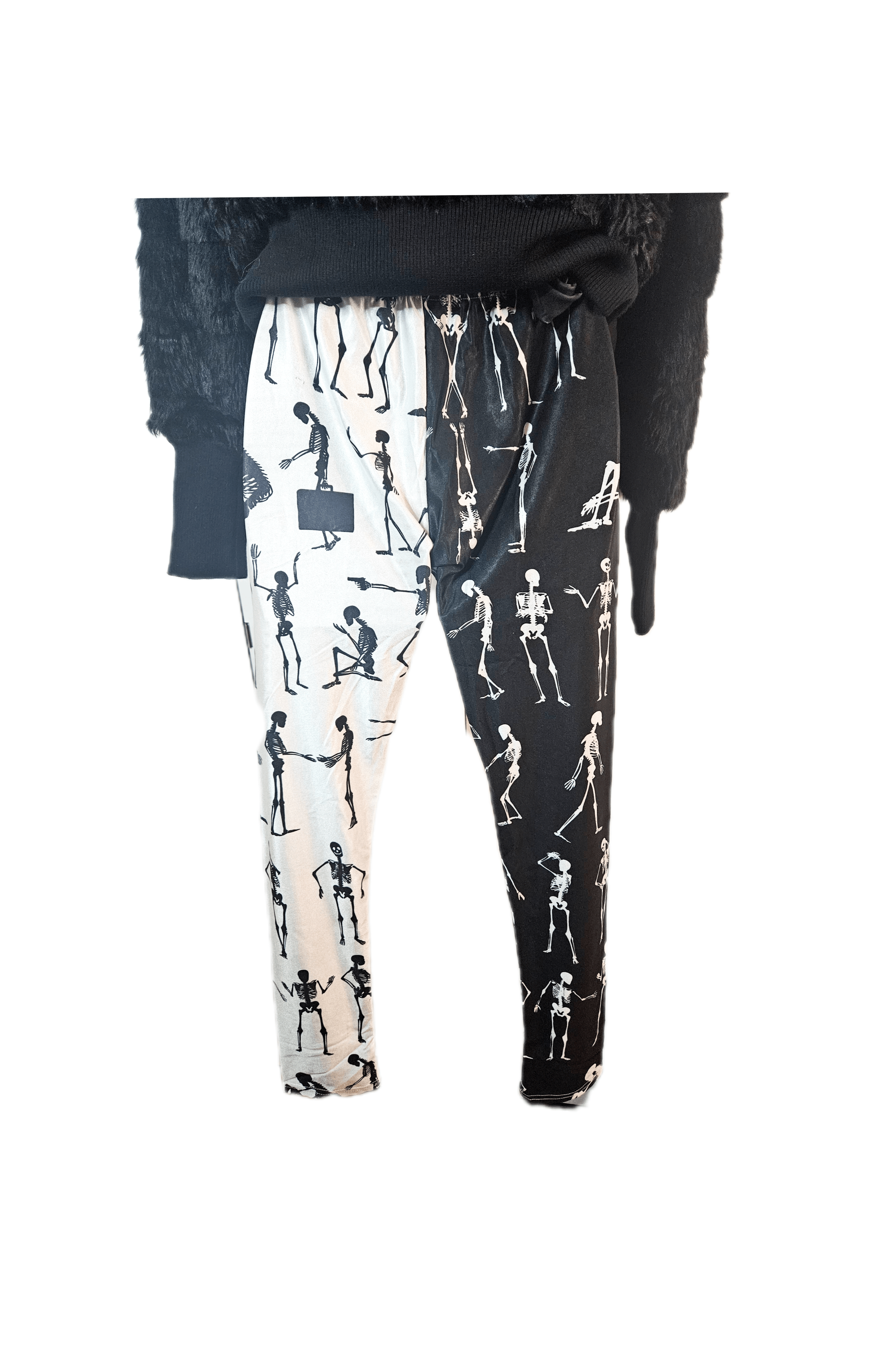Other VINTAGE B/W SKELETON LEGGINGS RARE Size 28" / US 6 / IT 42 - 6 Thumbnail