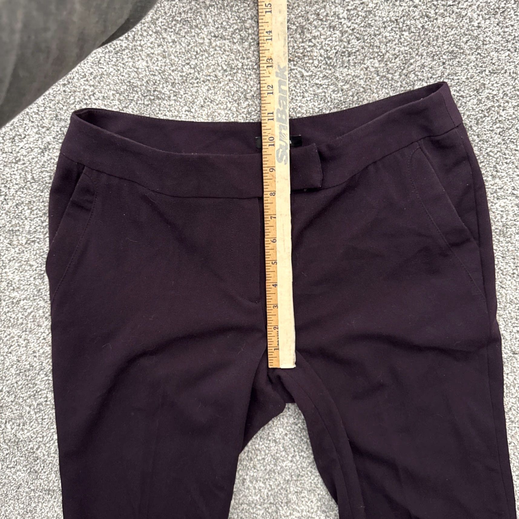 Vintage Rafaella Pants Women Size 8 Office Minimalist Chic Stretch Workwear Y2K Style Purple Solid Straight 30in Inseam Size 30" / US 8 / IT 44 - 4 Thumbnail