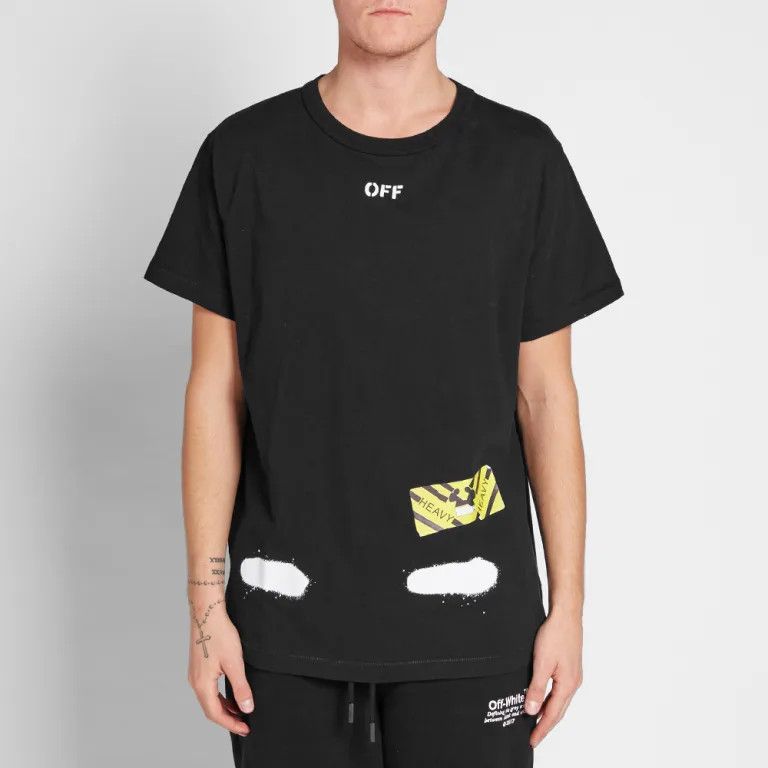 Off-White Black Spray Diagonals Logo Oversized T-Shirt Size US S / EU 44-46 / 1 - 4 Thumbnail