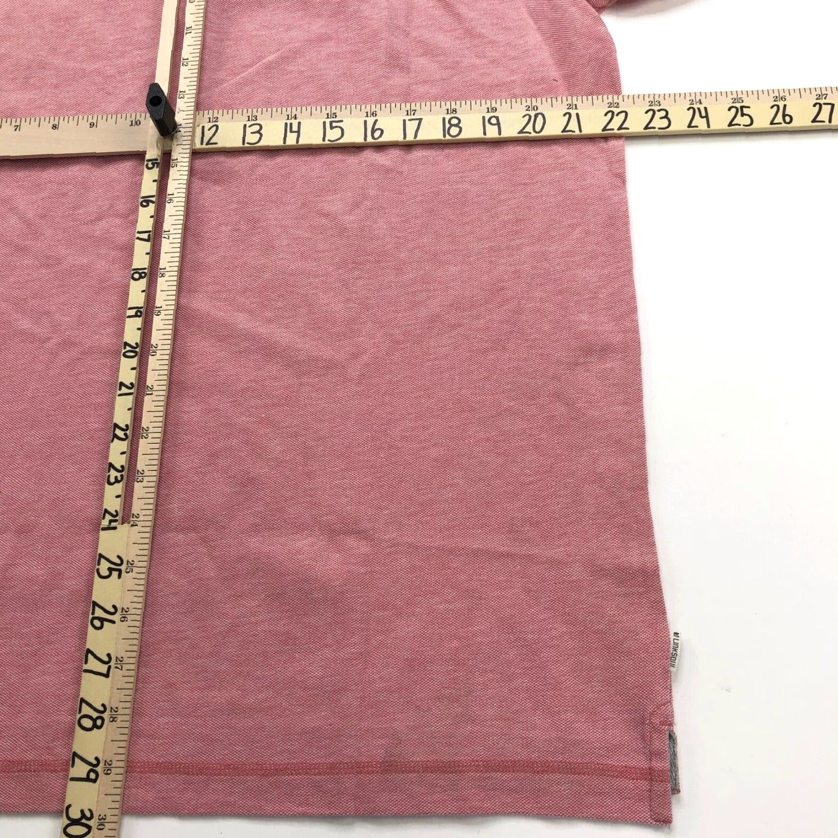 Vintage Linksoul Polo Shirt Men L Red Cotton Golf SS Stretch Button Solid Shirt Size US L / EU 52-54 / 3 - 6 Thumbnail