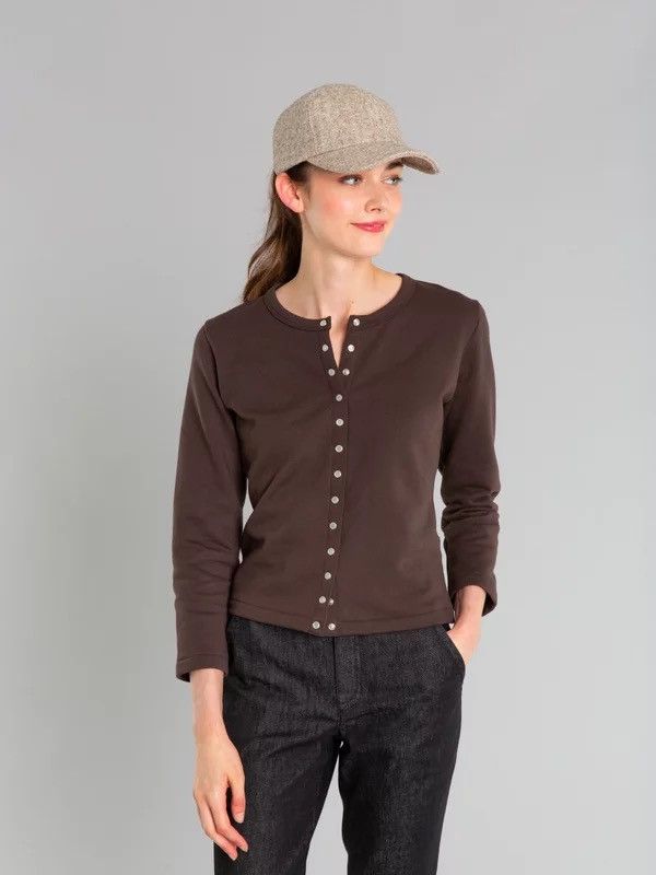 Womens Cardigan Agnes B Snap Cardigan Agnes B Snap Button