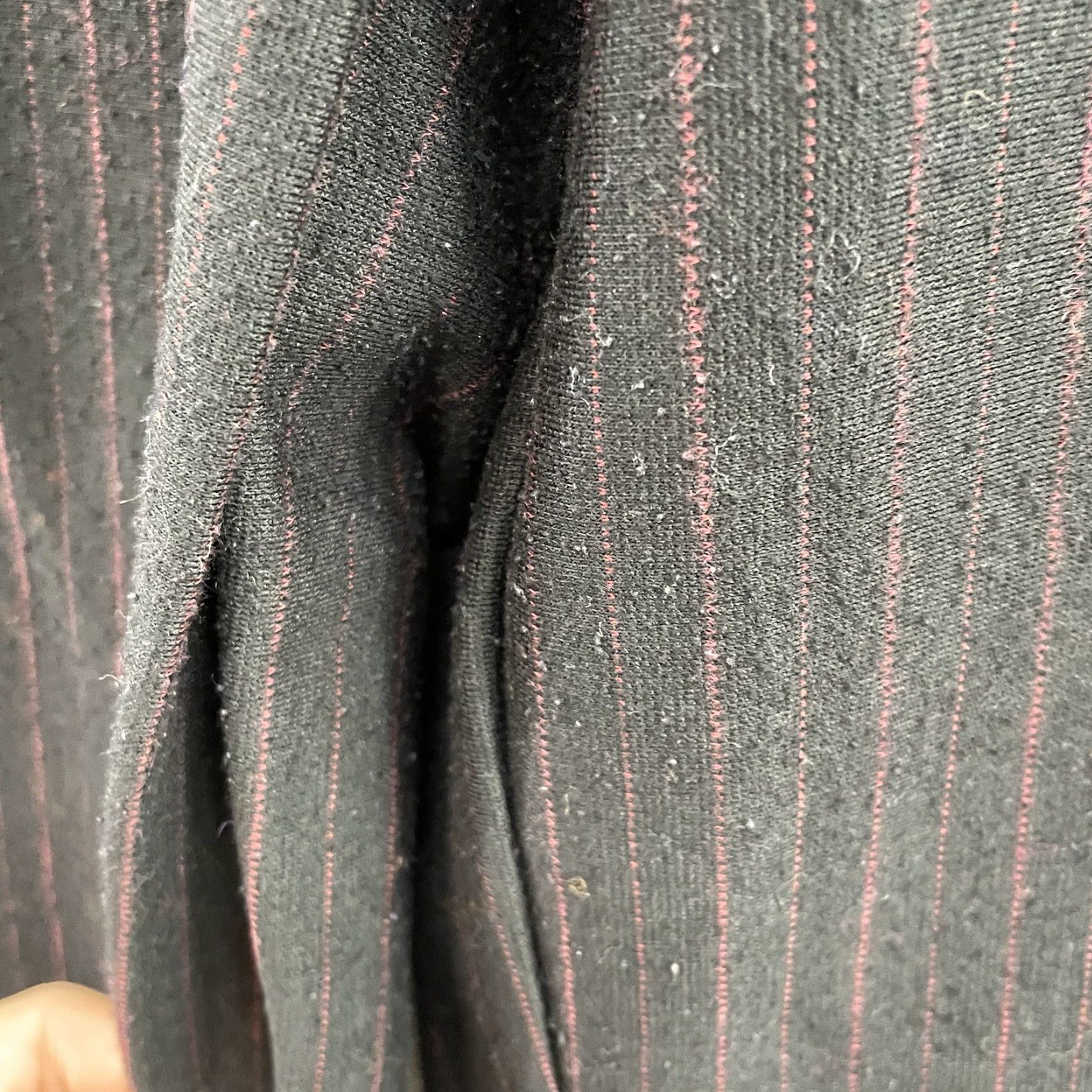 Vintage VINTAGE Y2K Trousers Pants 12 30 Black Pinstripe Wide Flare Leg Corpcore Office Size 34" / US 12 / IT 48 - 6 Thumbnail