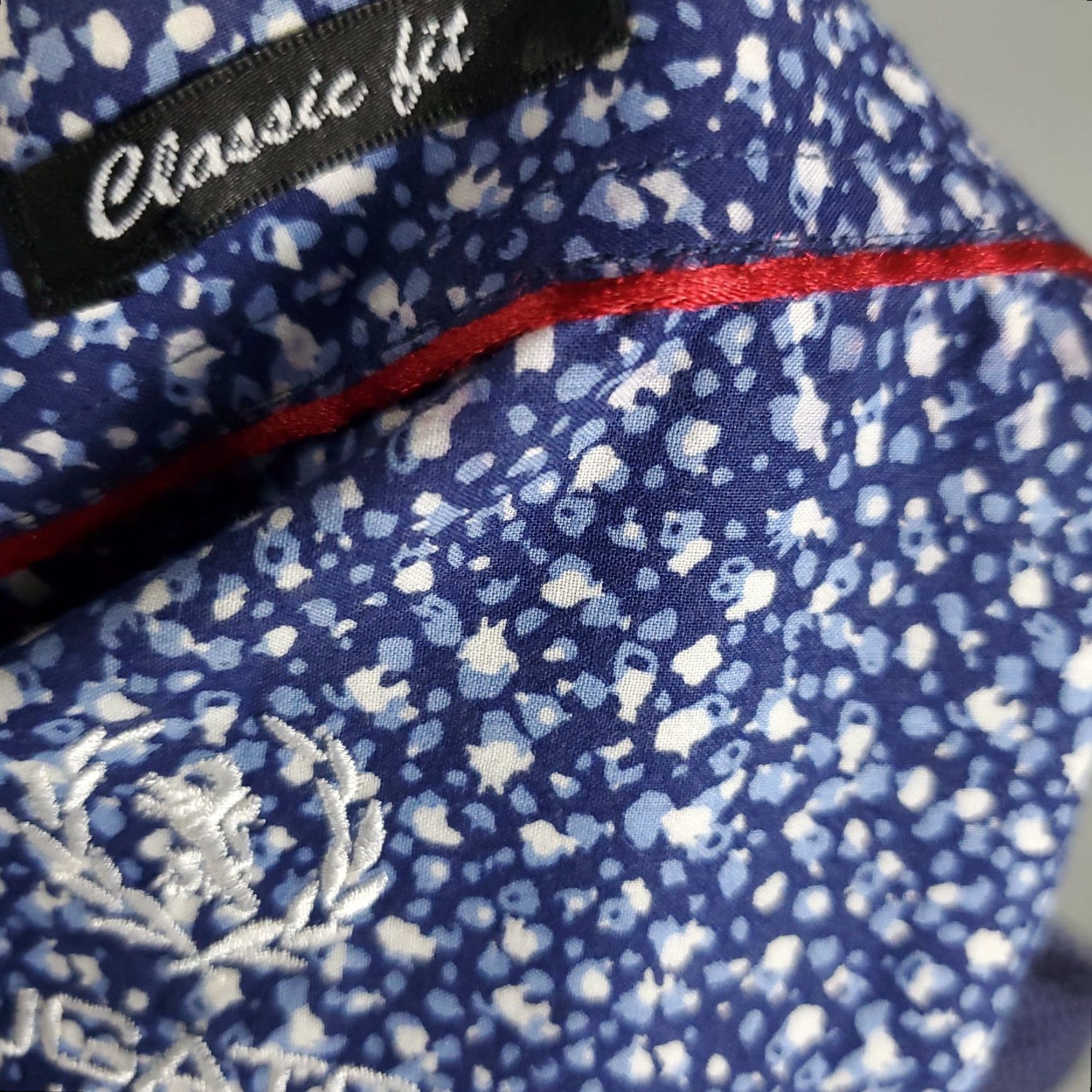 BUGATCHI Bugatchi Shirt Mens XL Blue Micro Paisley Classic Fit Button Up Long Sleeve Size US XL / EU 56 / 4 - 8 Thumbnail