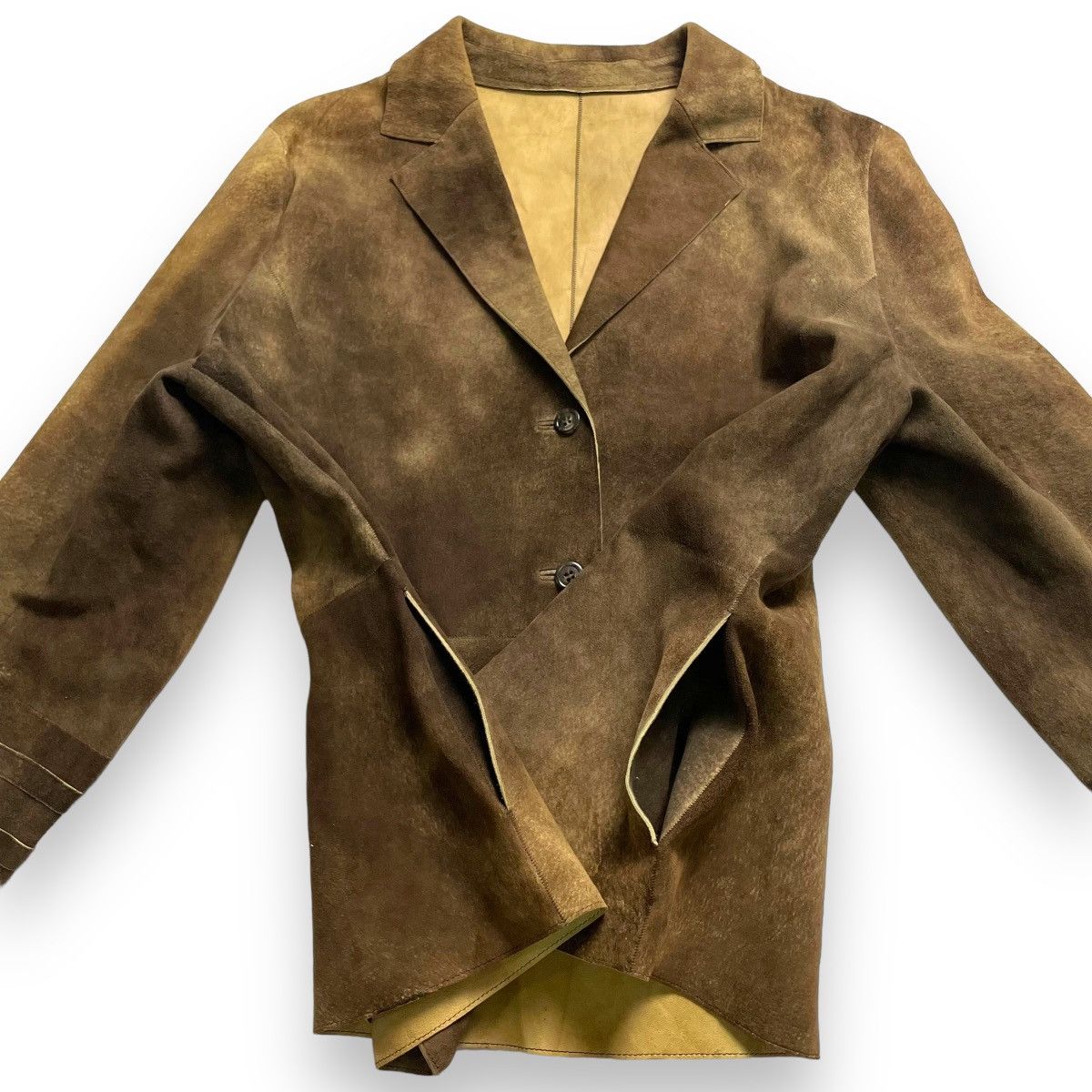 Le Grande Bleu (L.G.B.) 🇯🇵 VINTAGE BRECKENRIDGE GENUINE LEATHER BLAZER COAT JACKET Size US M / EU 48-50 / 2 - 8 Thumbnail