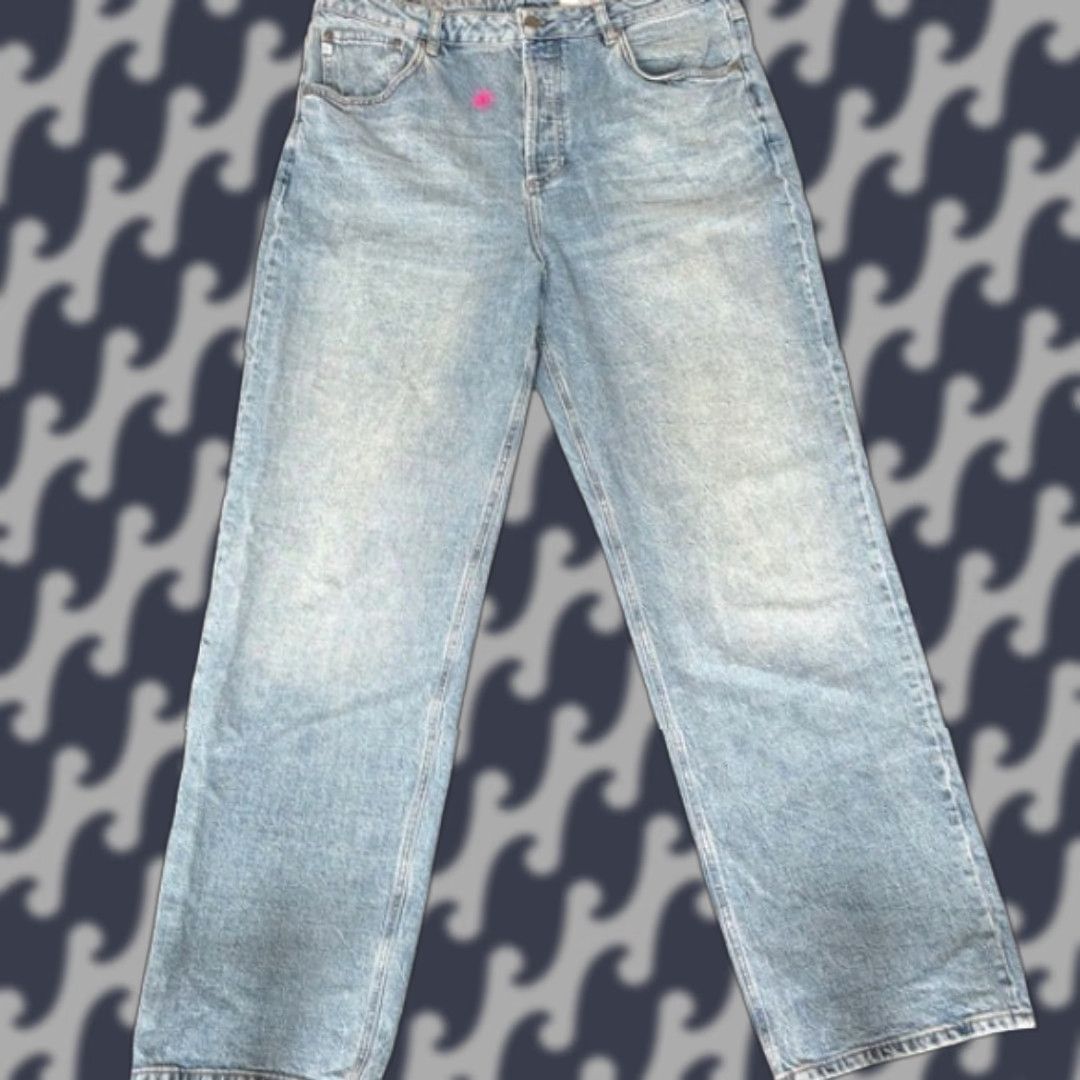 Denime AG Adriano Goldschmied Jeans Women 34" Light Wash Straight Leg Button Fly Denim Jeans Size 24" / US 00 / IT 34 - 1 Thumbnail