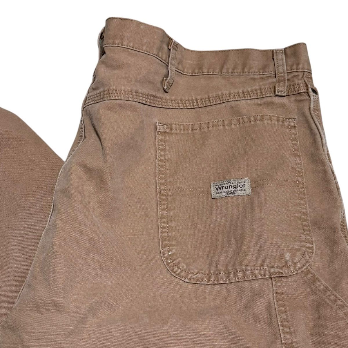 Vintage × Wrangler Wrangler Khaki Paint Splatter Carpenter Pants 44x32 Size US 44 / EU 60 - 2 Thumbnail