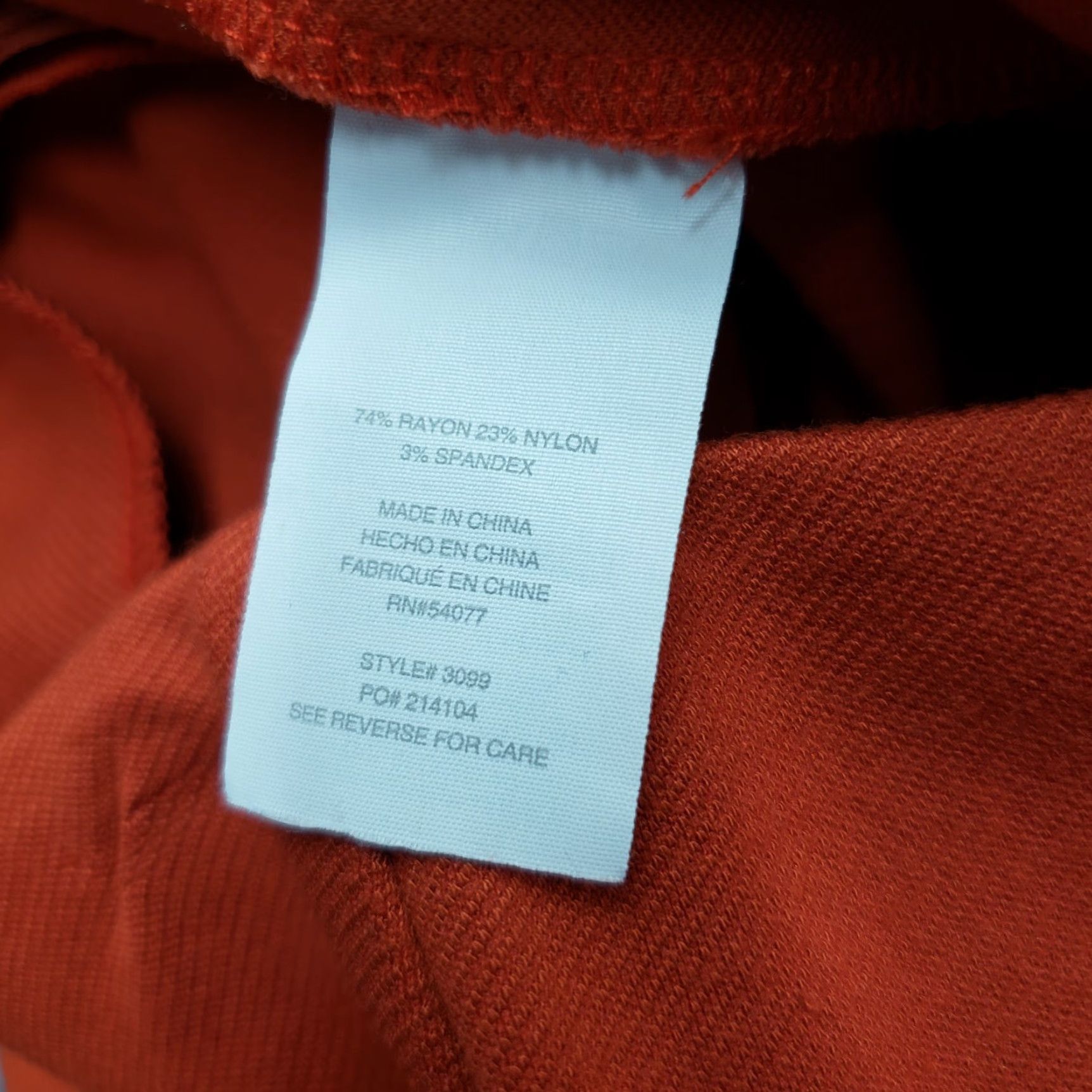Vintage Cabi 3099 Womens Overlay Pencil Skirt Sz 8 Orange Rayon Blend Zips Skirt Mens? Size 30" / US 8 / IT 44 - 4 Thumbnail