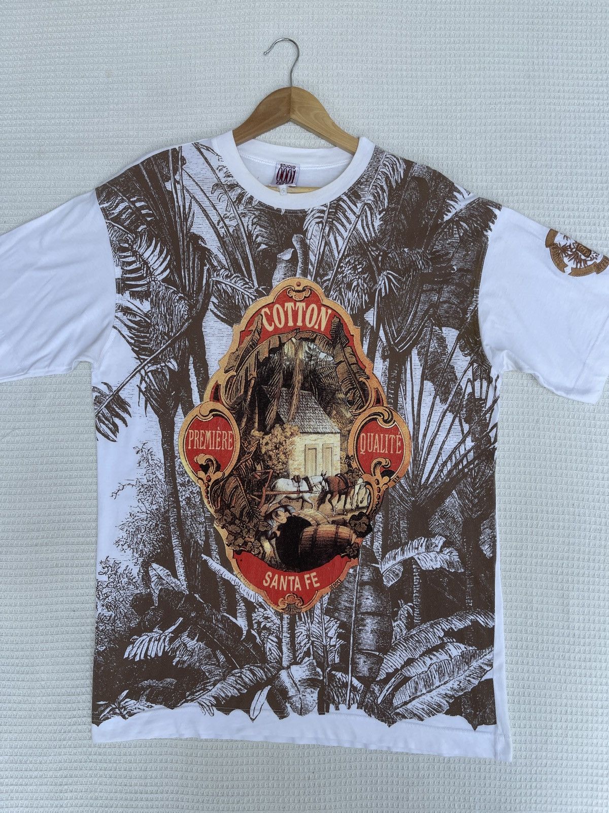 Ferre Last Drop🔥Rare🔥Vtg Studio 0001 Ferre Italy Fullprint T-Shirr Size US L / EU 52-54 / 3 - 7 Thumbnail