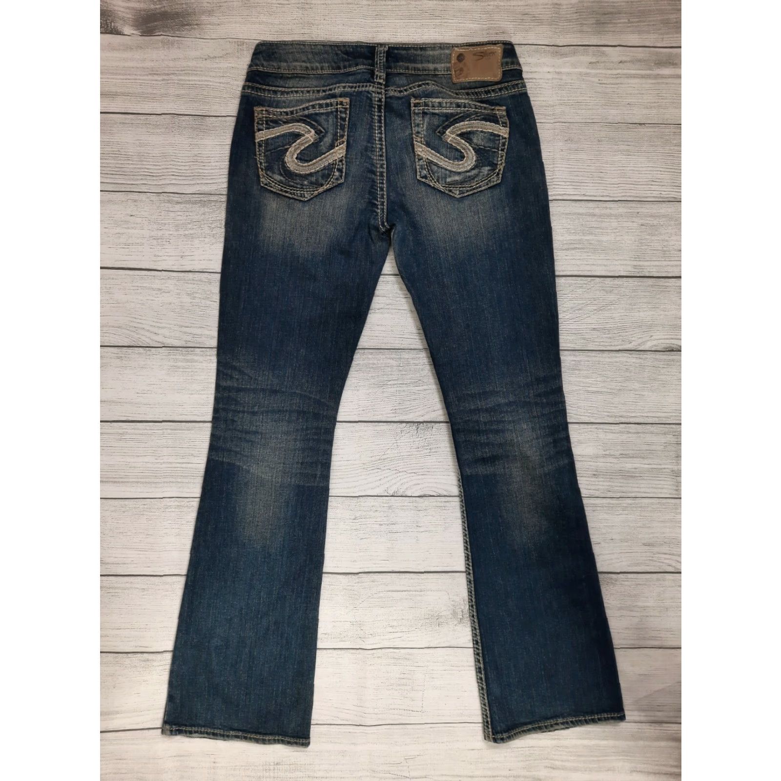 Silver Jeans Co. Silver Jeans Tuesday Bootcut Low Rise women's Blue Jeans 29/33 32x32 Size 29" - 2 Thumbnail