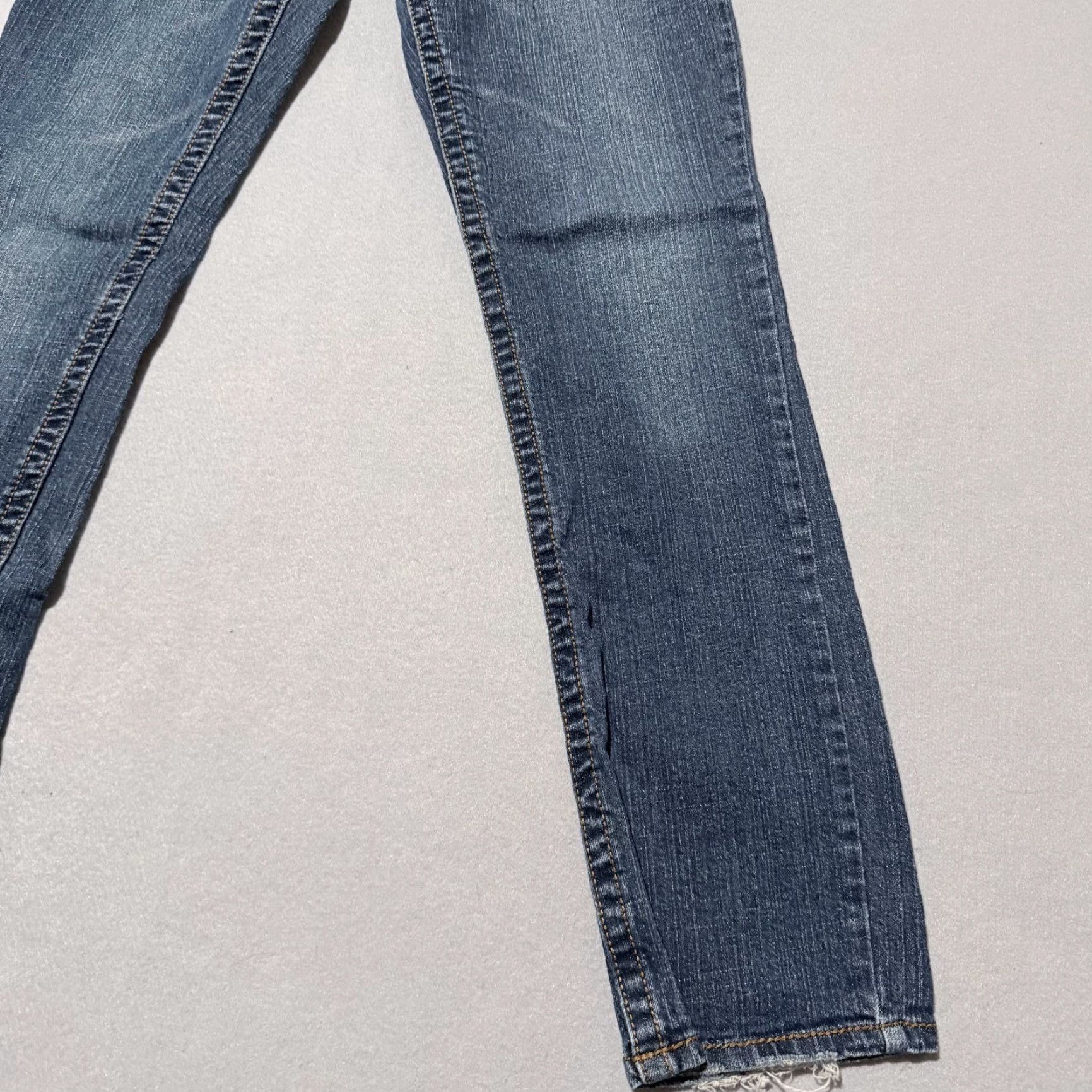 Vintage Aéropostale Bayla Jeans Women's Blue Denim Low Rise Skinny Fit Stretch - 9/10 Jeans Size 32" / US 10 / IT 46 - 6 Thumbnail