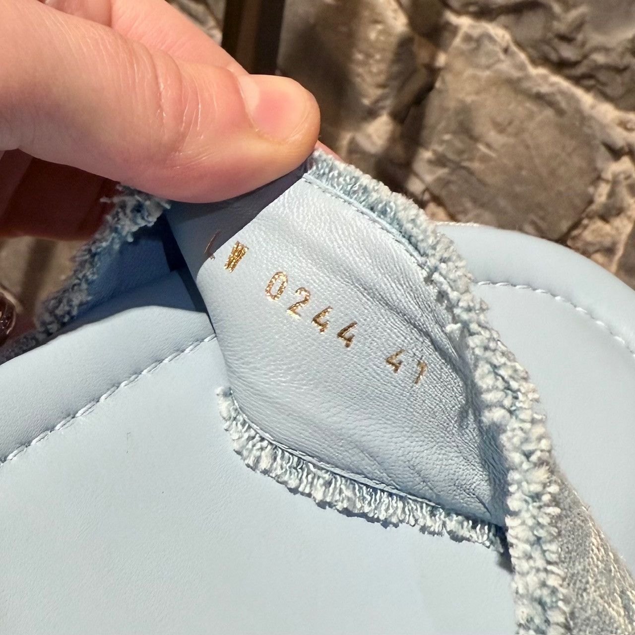 Louis Vuitton Louis Vuitton Blue Denim Monogram Maya Platform Sandals Size US 11 / IT 41 - 10 Thumbnail
