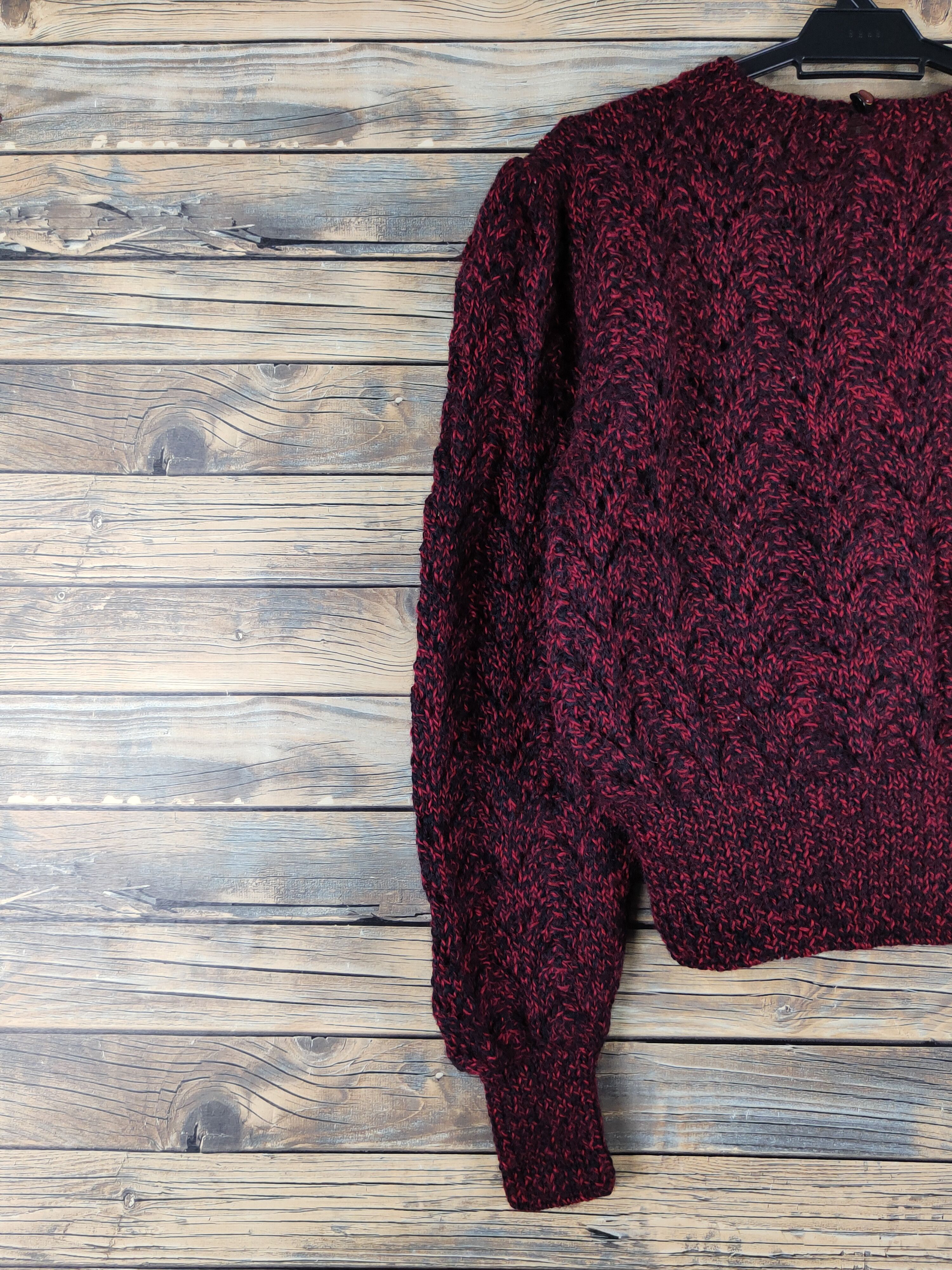 Japanese Brand Japanese Brand Red Black Knitwear Crop Tops #W1942 Size M / US 6-8 / IT 42-44 - 8 Thumbnail