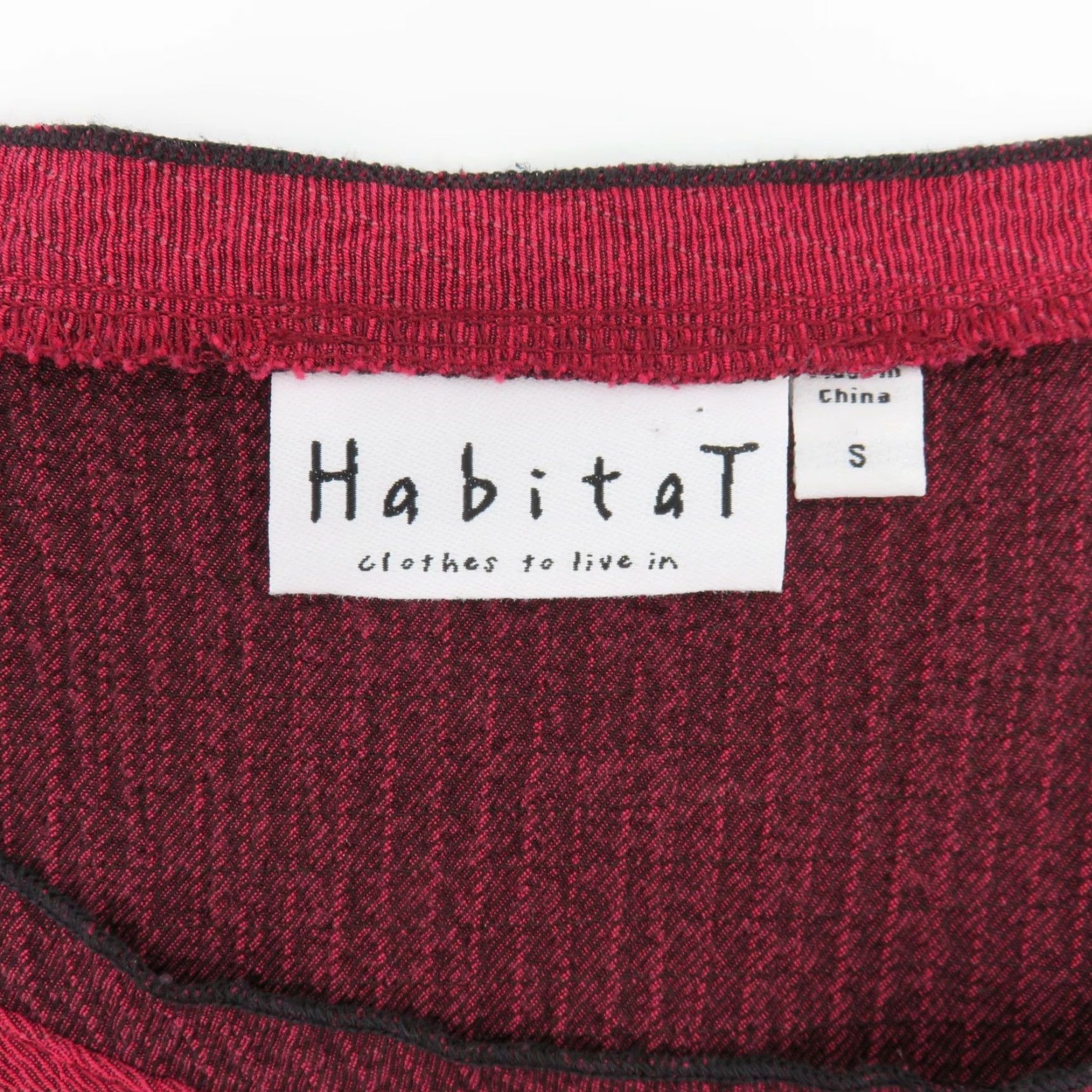 Habitat Habitat Shirt Women Small Red Long Sleeve Crinkle Asymmetrical Hem Blouse Top Size S / US 4 / IT 40 - 5 Thumbnail