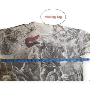Vintage AC/DC "Let There Be Rock" Full Print Graphic Over Print Size US XL / EU 56 / 4 - 8 Thumbnail
