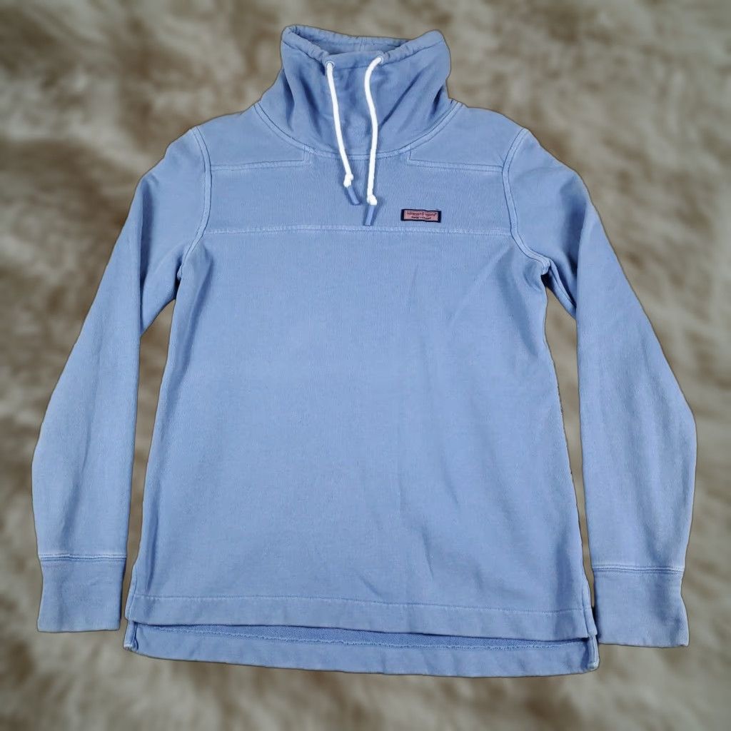 Vineyard Vines Vineyard Vines Womens Blue High Neck Sweater Pullover XS Extra Small Size XS / US 0-2 / IT 36-38 - 1 Thumbnail