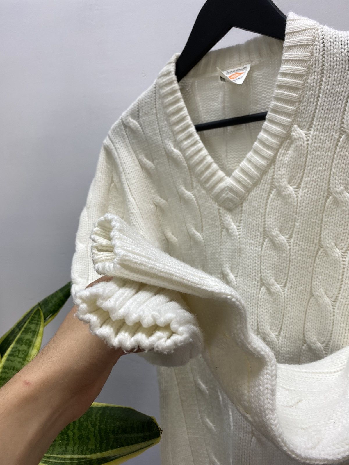 Umbro × Vintage Vintage 70s 80s Umbro Cable Sweater Men’s Sport White M Size US M / EU 48-50 / 2 - 14 Thumbnail