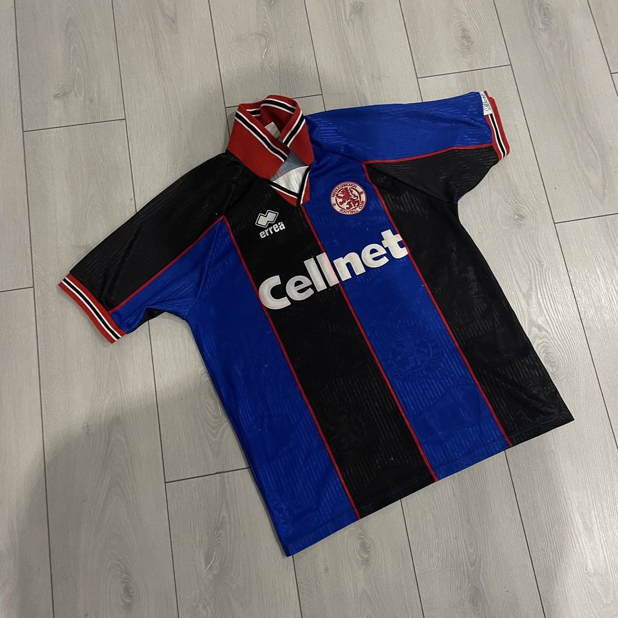 Pro Player Retro 90s CELLNET ERREA MIDDLESBROUGH Shirt Jersey 95 96 Size US L / EU 52-54 / 3 - 1 Thumbnail