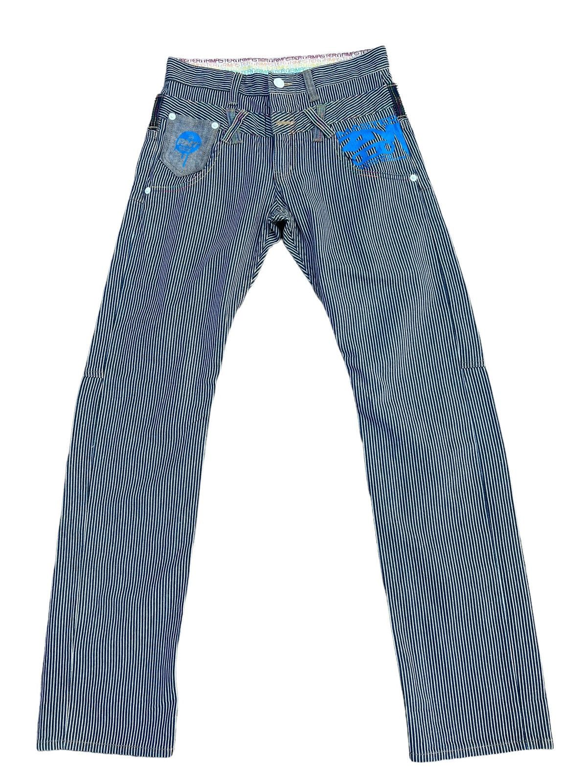 Vintage Rimaster Hickory Striped Double Waist Denim Pant Size US 31 - 1 Thumbnail
